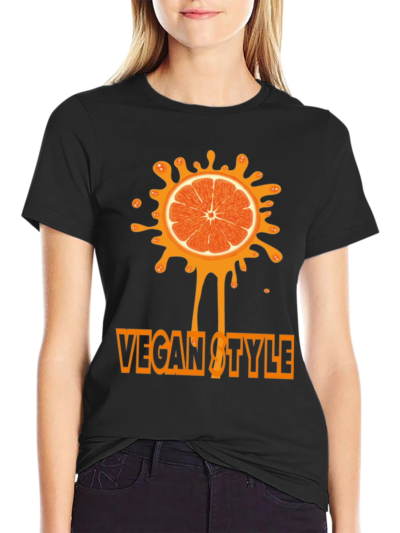 Vegan Style Orange Graphic Tee