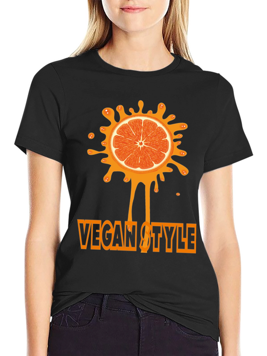Vegan Style Orange Graphic Tee