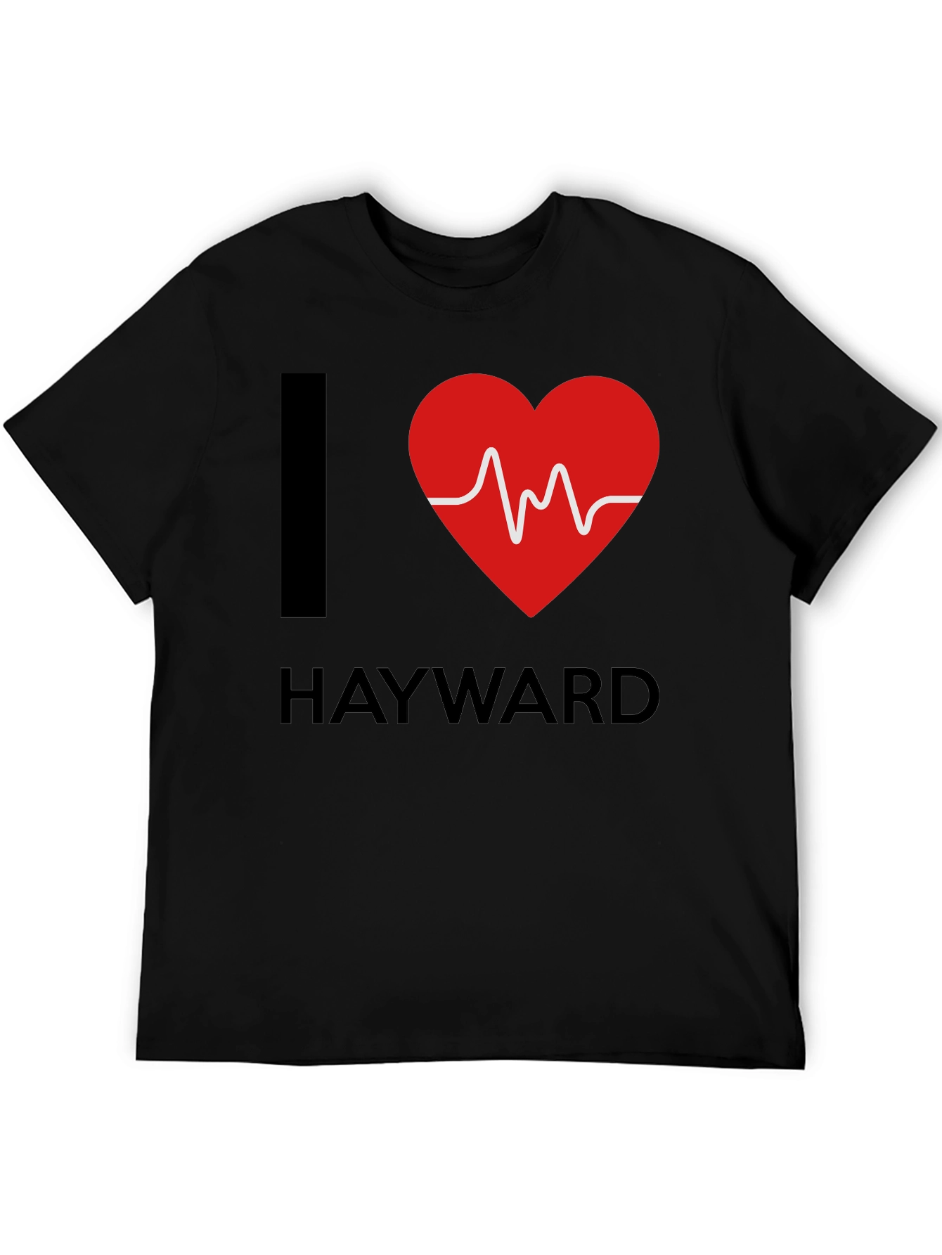 I Heart Hayward Graphic Tee - Black Cotton T-Shirt