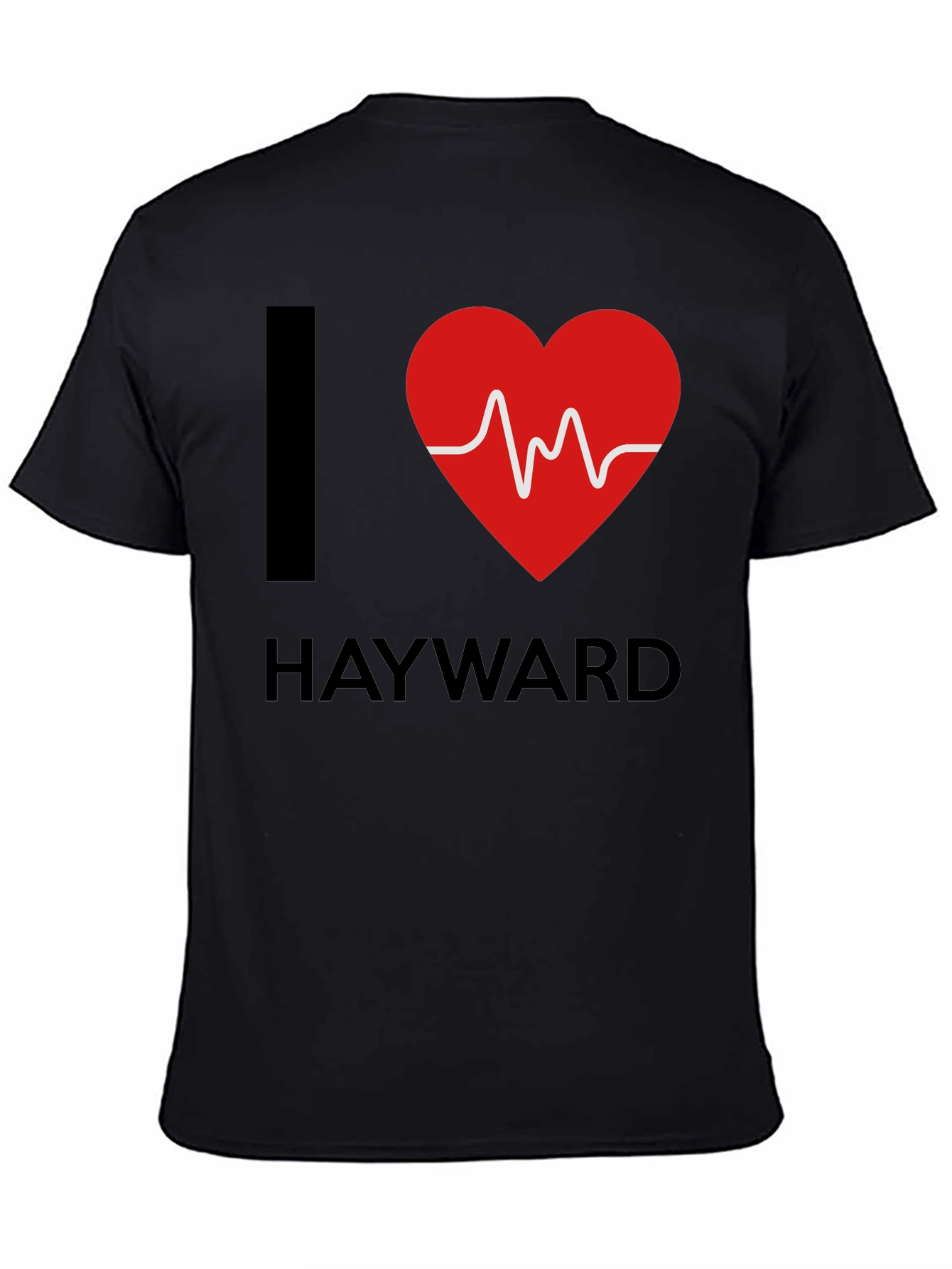 I Heart Hayward Graphic Tee - Black Cotton T-Shirt