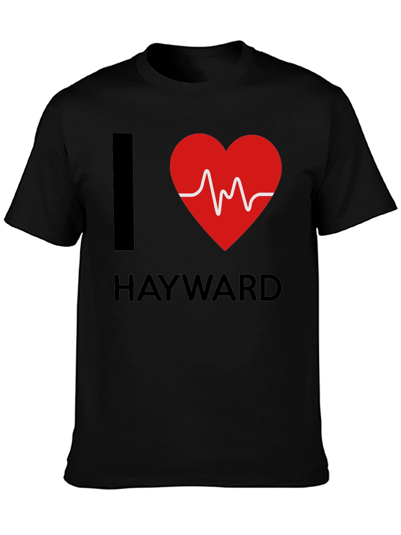 I Heart Hayward Graphic Tee - Black Cotton T-Shirt