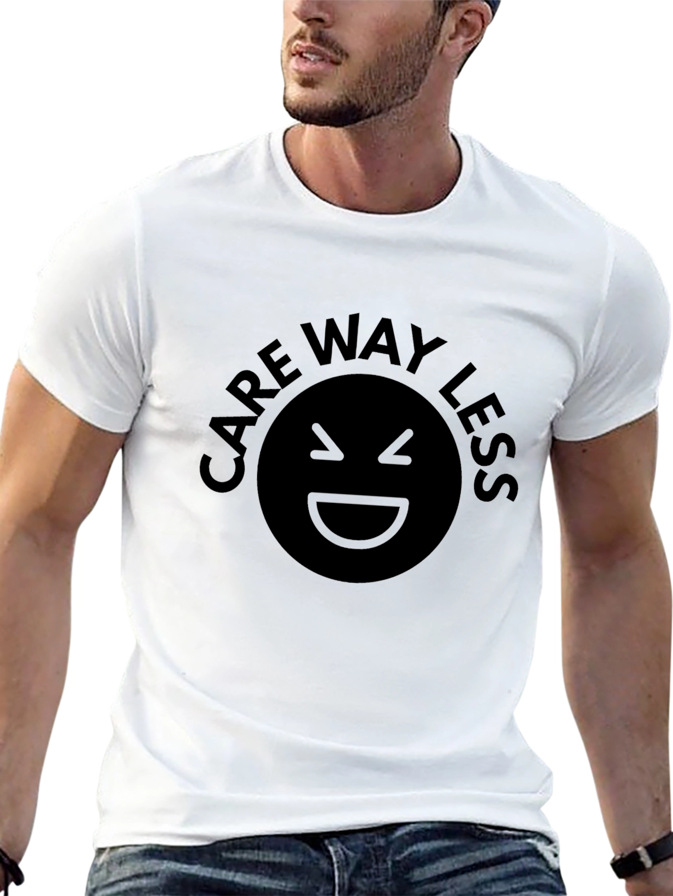 Care Way Less Graphic Print T-Shirt