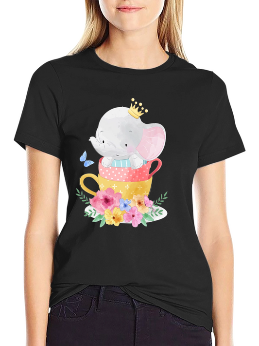 Elephant in Teacups Graphic Tee