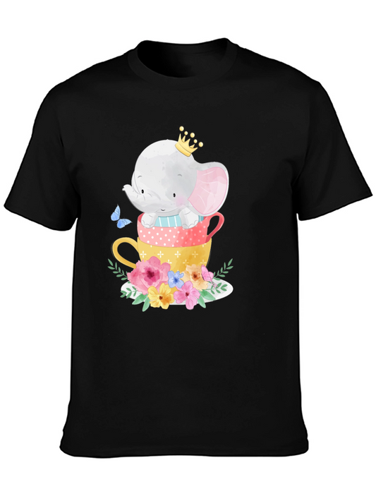 Elephant in Teacups Graphic Tee