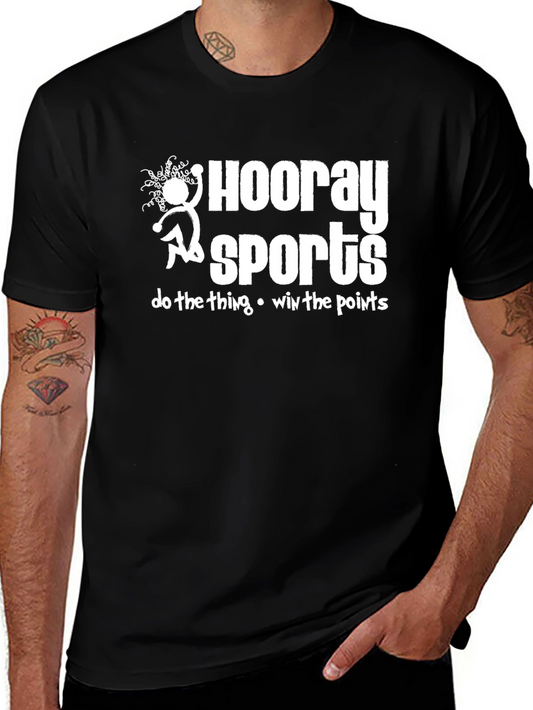 Hooray Sports Black Graphic T-Shirt
