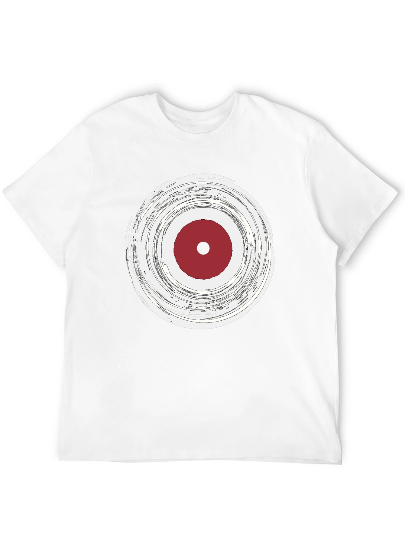 Abstract Target Graphic Tee - Stylish Mens Black T-Shirt