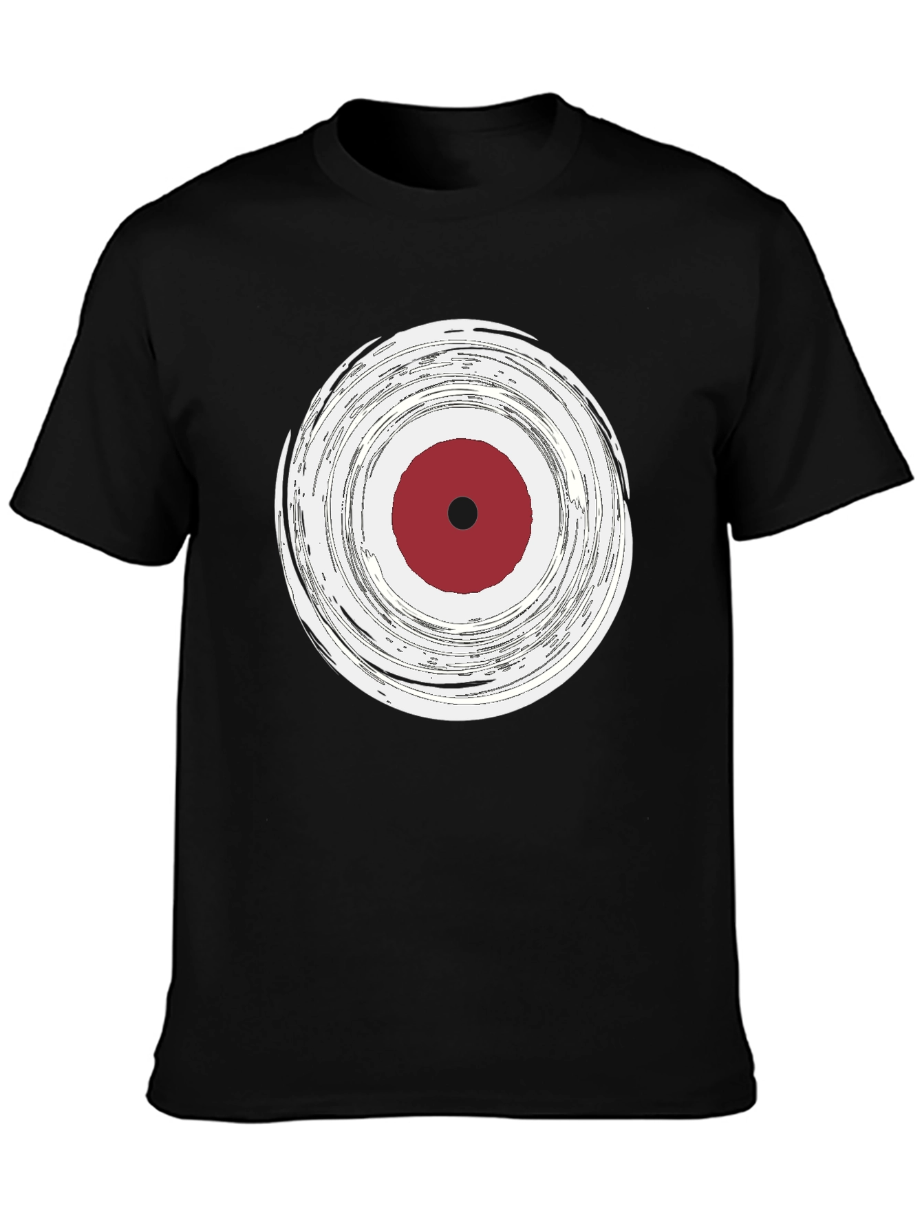 Abstract Target Graphic Tee - Stylish Mens Black T-Shirt