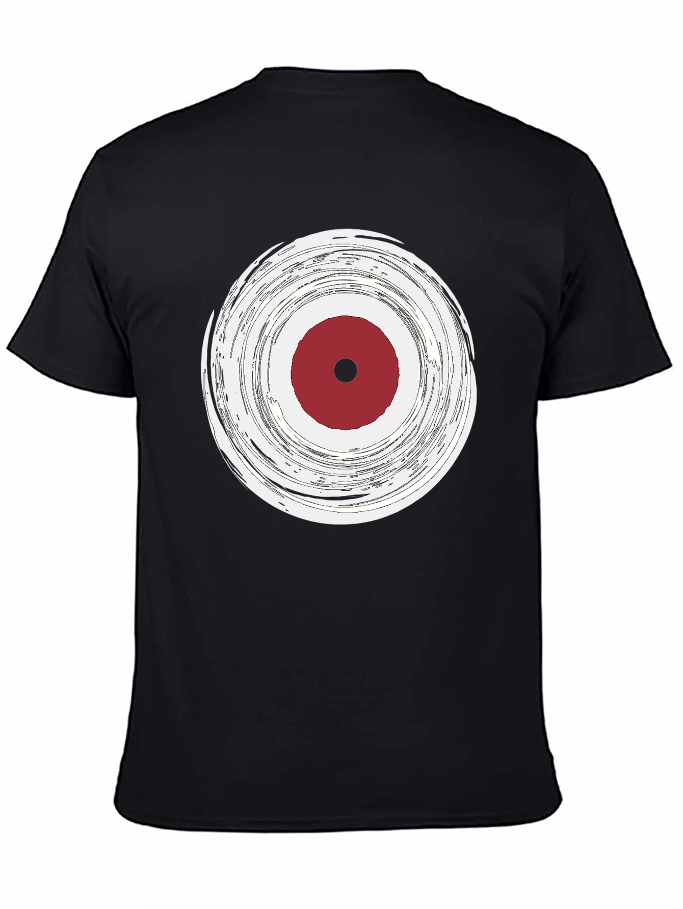 Abstract Target Graphic Tee - Stylish Mens Black T-Shirt