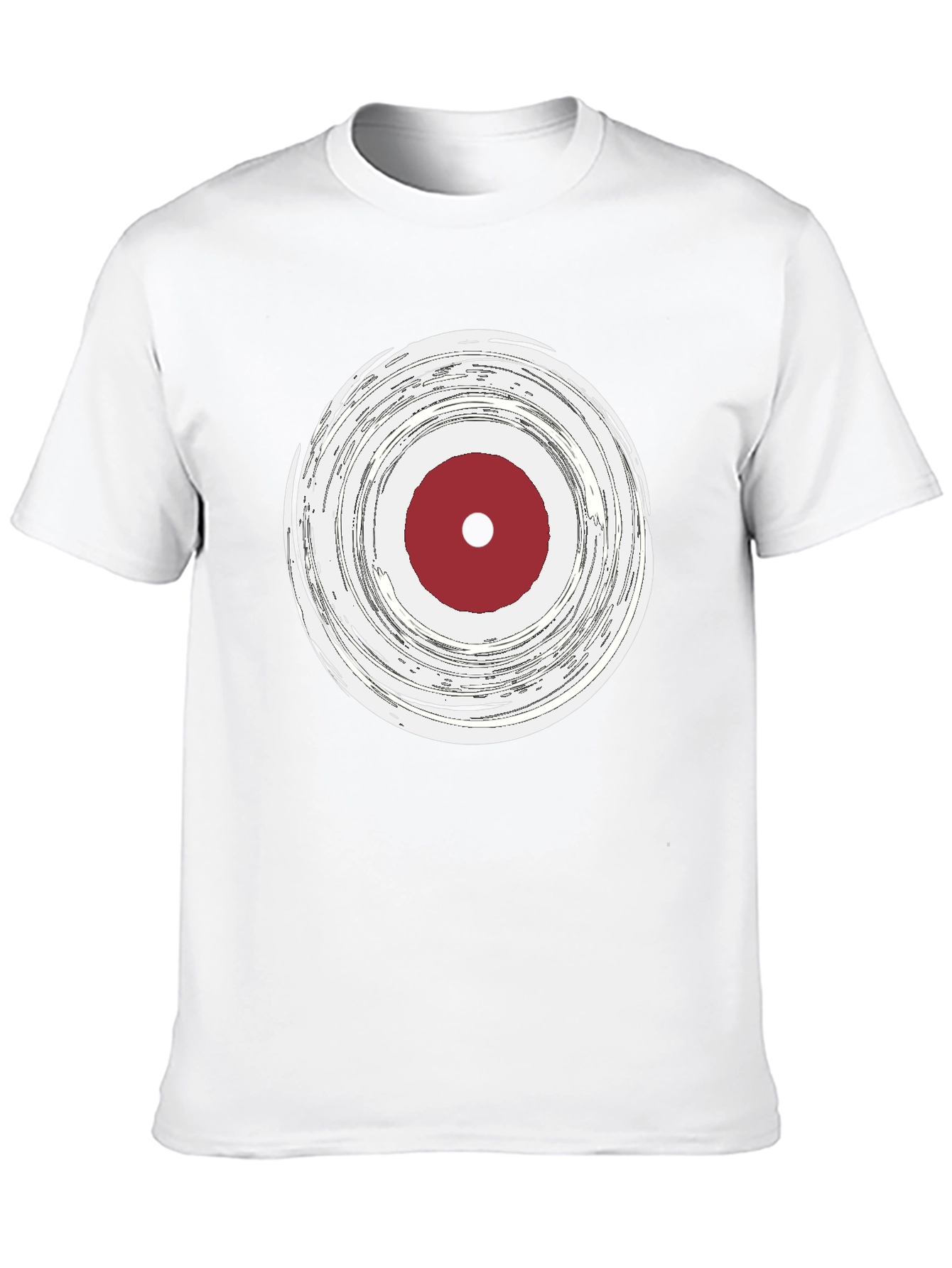 Abstract Target Graphic Tee - Stylish Mens Black T-Shirt