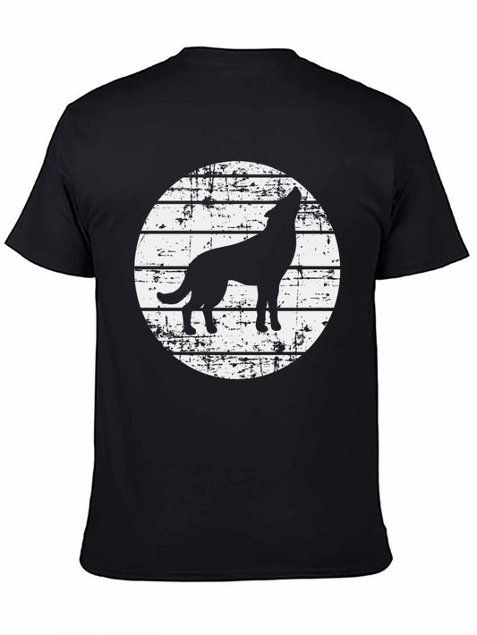 Wolf Silhouette Graphic Tee - Black