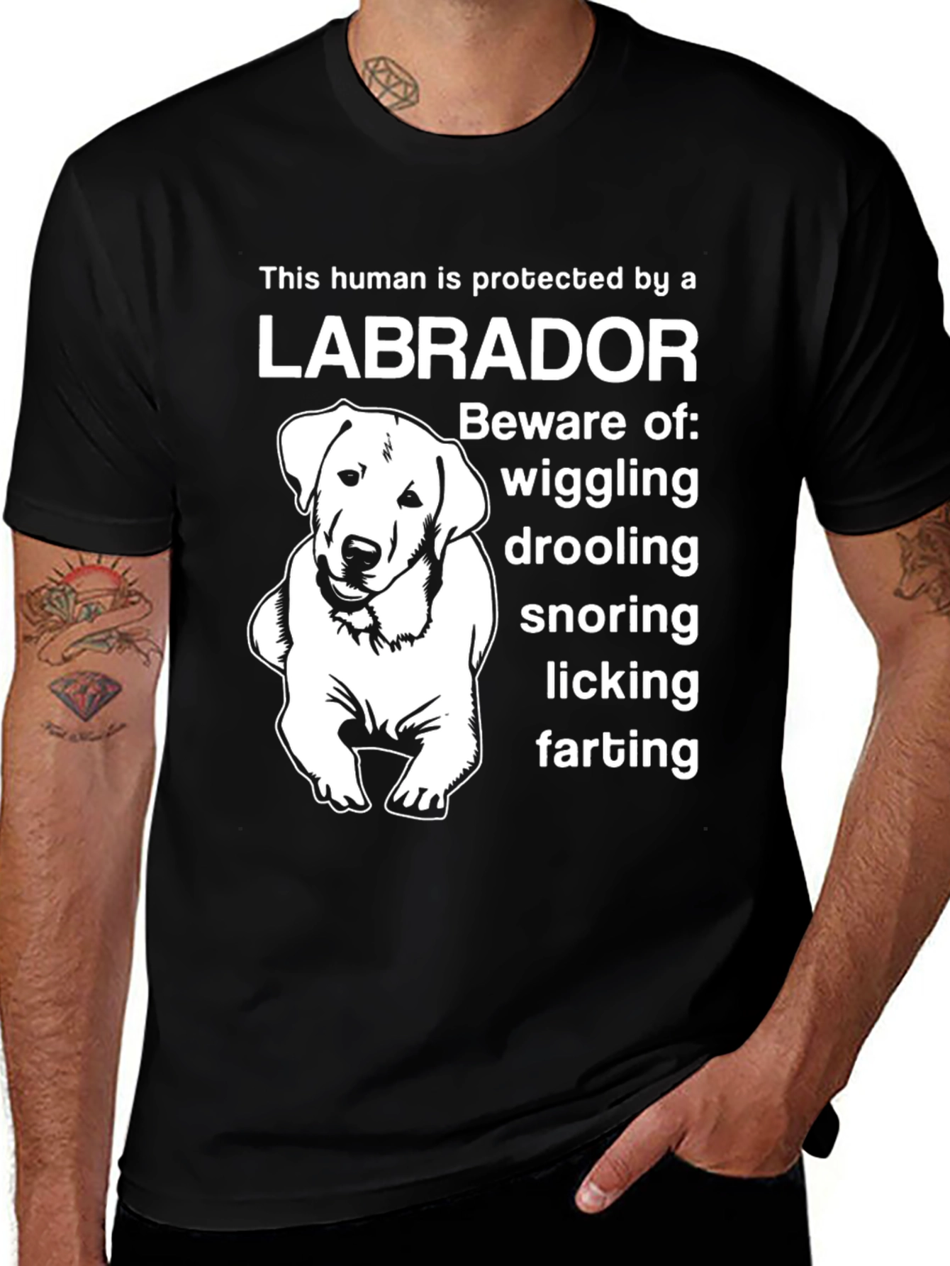 Labrador Protector T-Shirt - Beware of Wiggling!