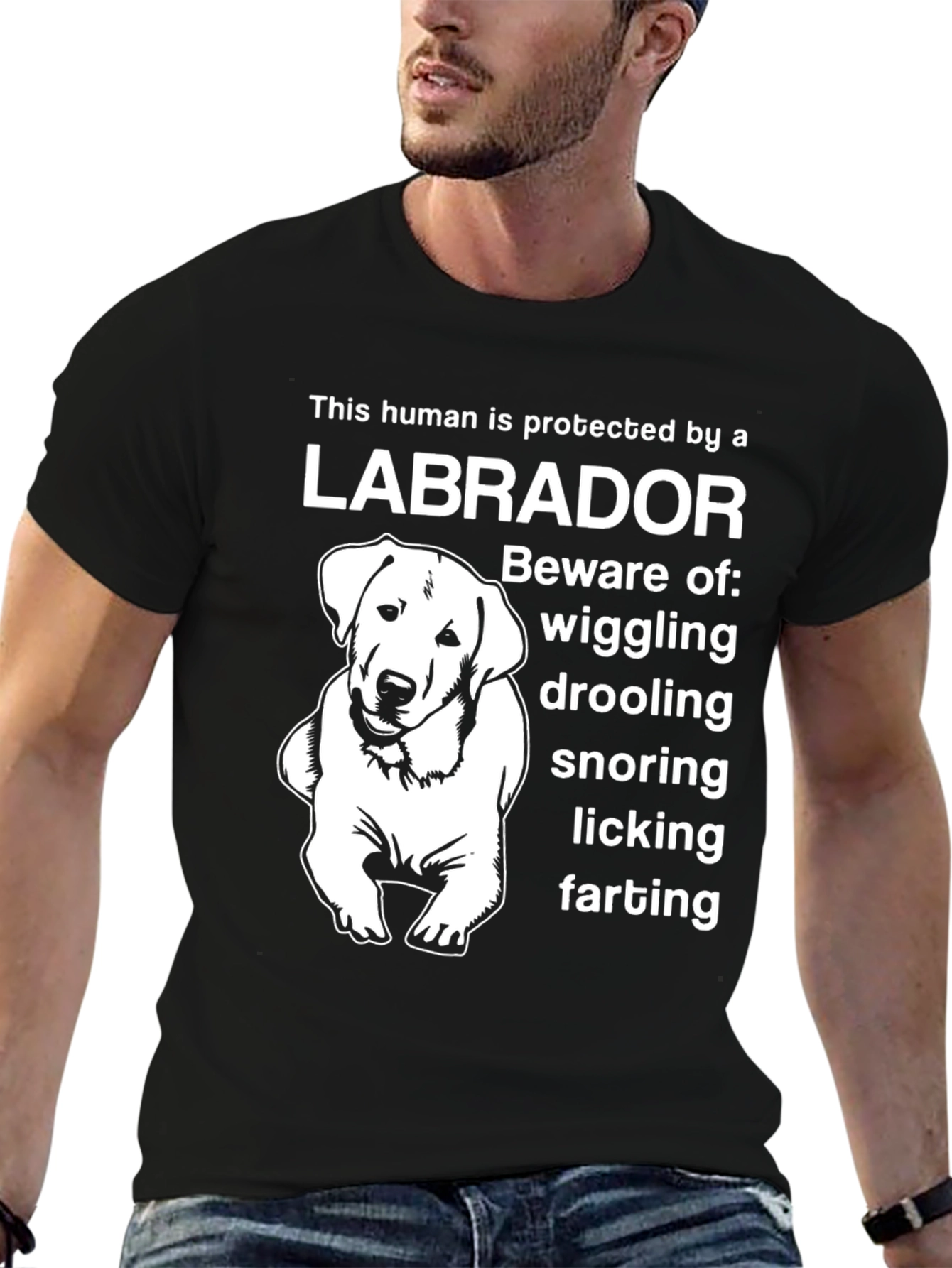 Labrador Protector T-Shirt - Beware of Wiggling!