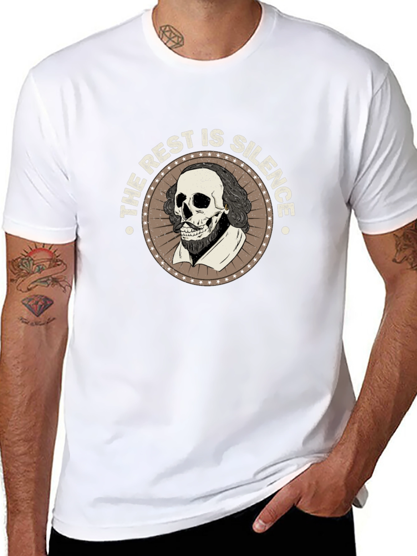 Shakespeare Skull T-Shirt - The Rest is Silence