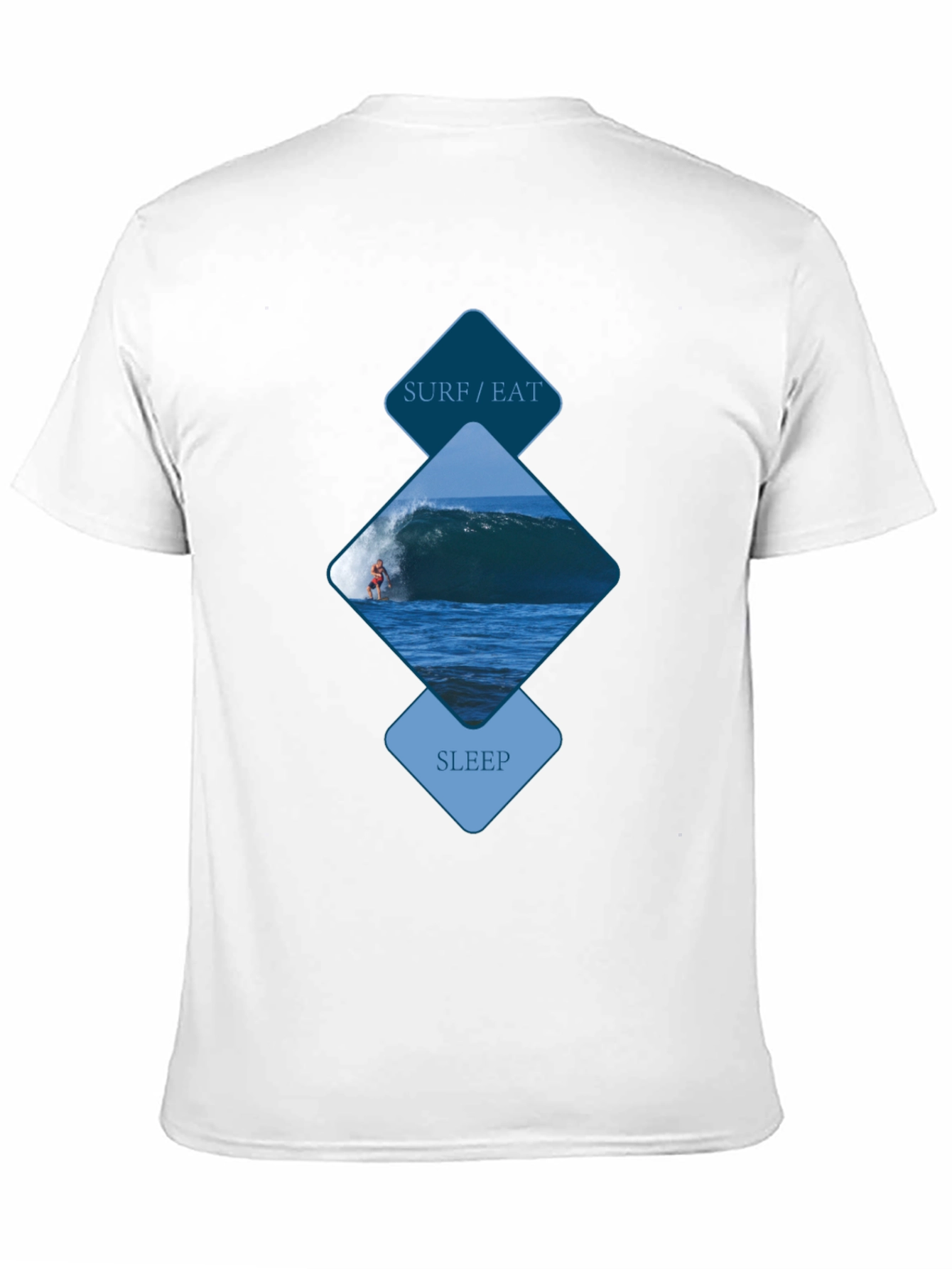 Surf/Eat/Sleep Graphic Tee - Black Cotton Shirt