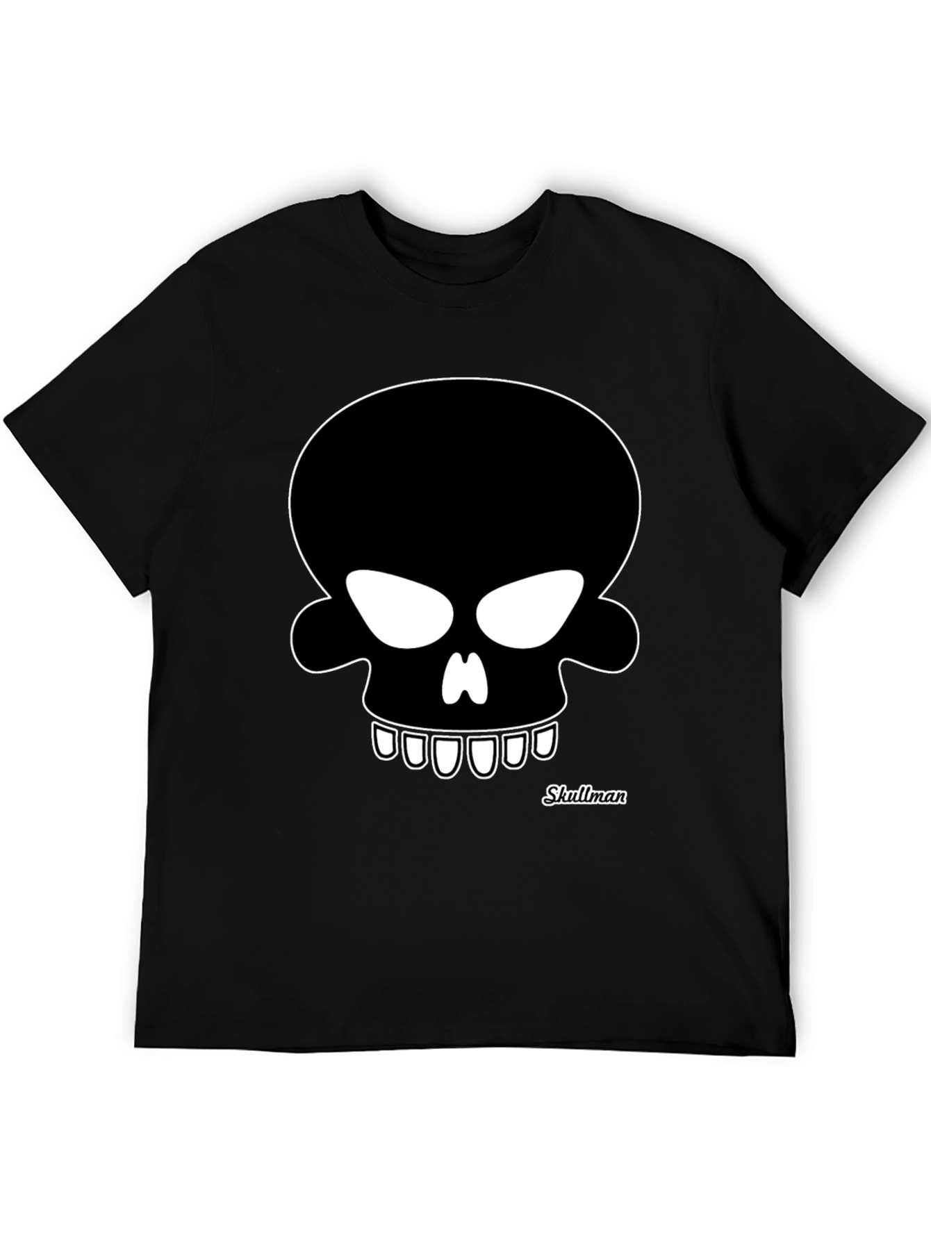 Skullman Graphic Tee - Bold Black Cotton T-Shirt