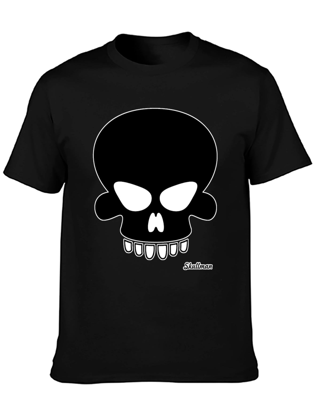 Skullman Graphic Tee - Bold Black Cotton T-Shirt