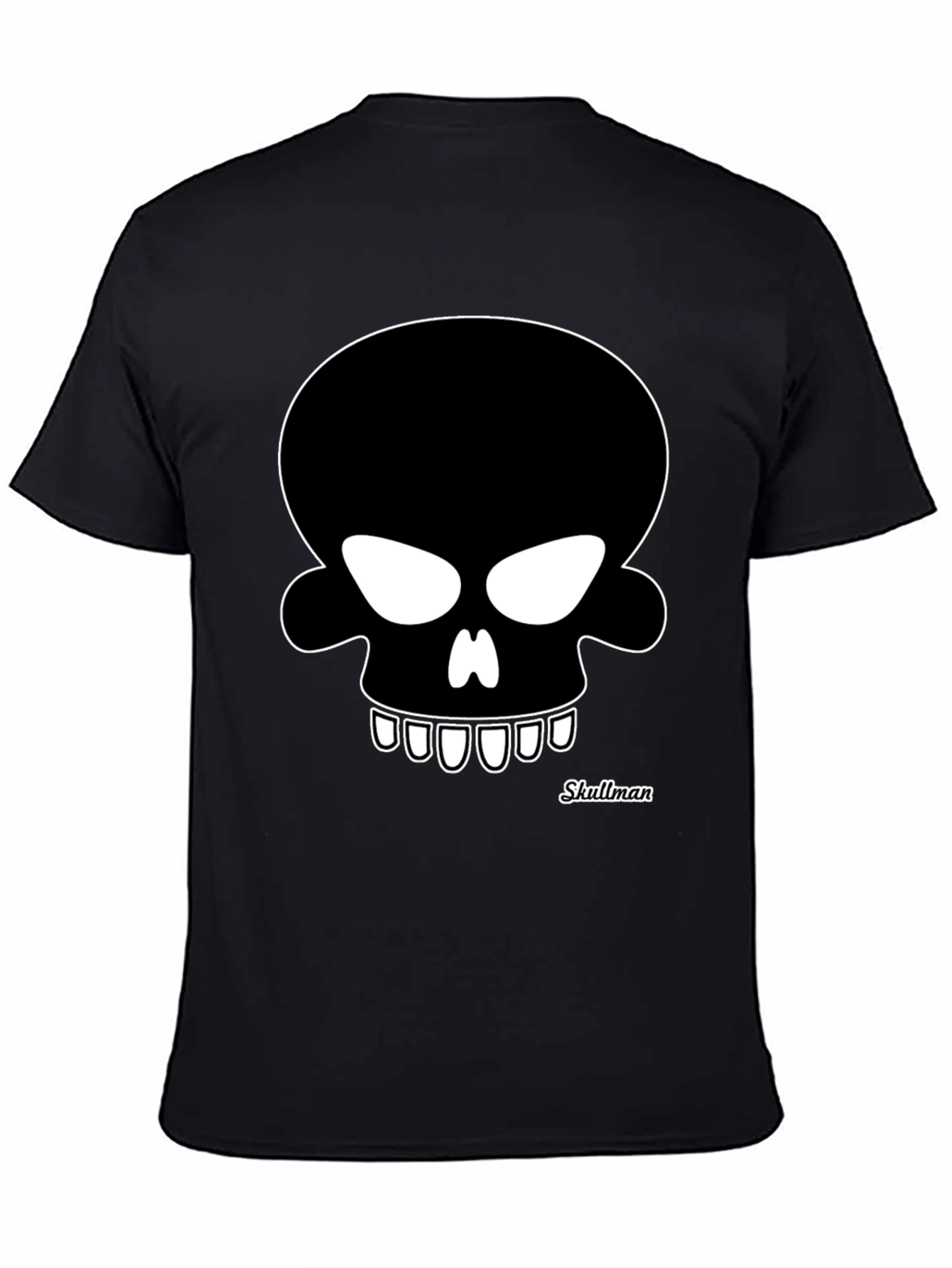 Skullman Graphic Tee - Bold Black Cotton T-Shirt