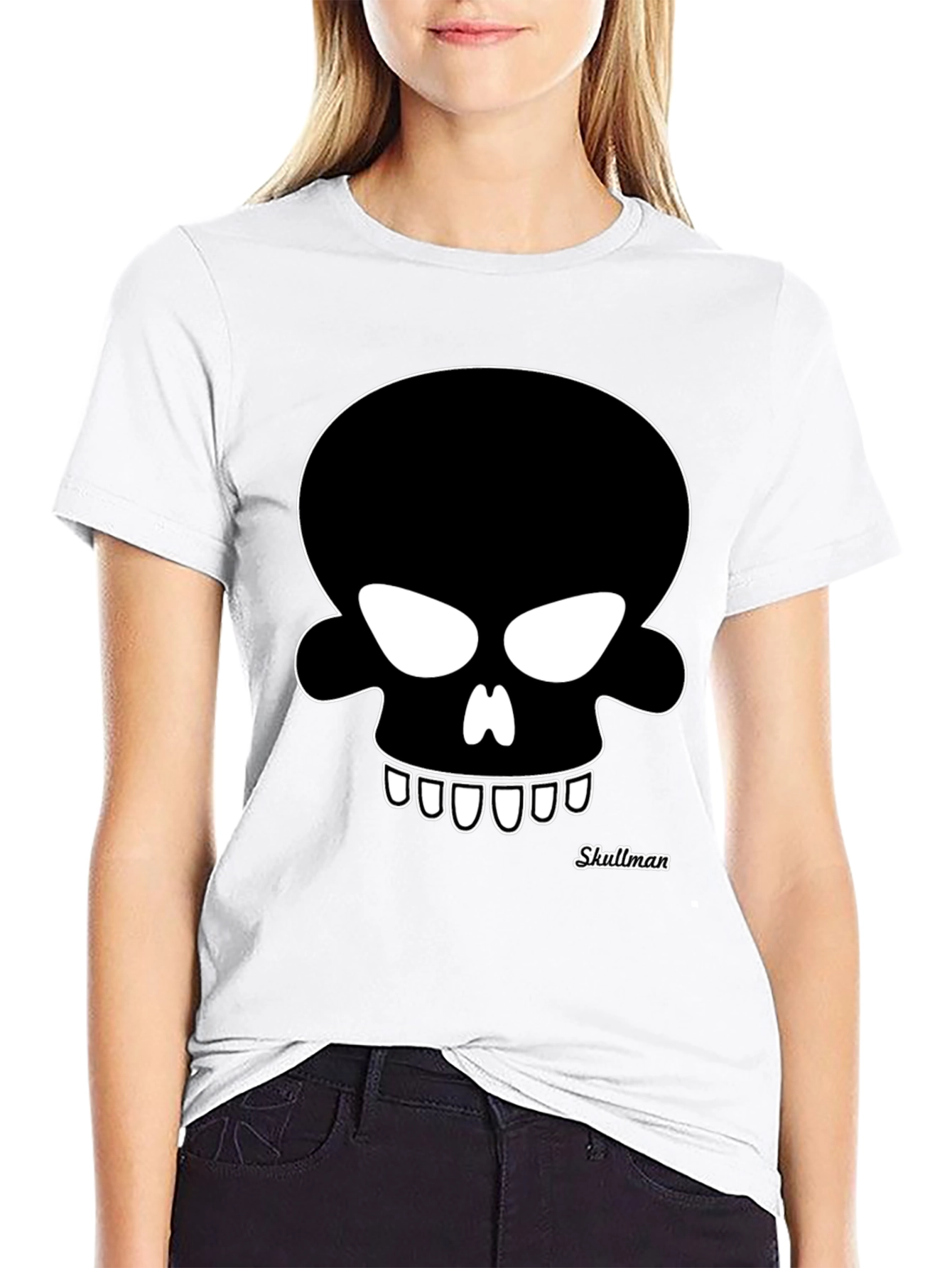 Skullman Graphic Tee - Bold Black Cotton T-Shirt