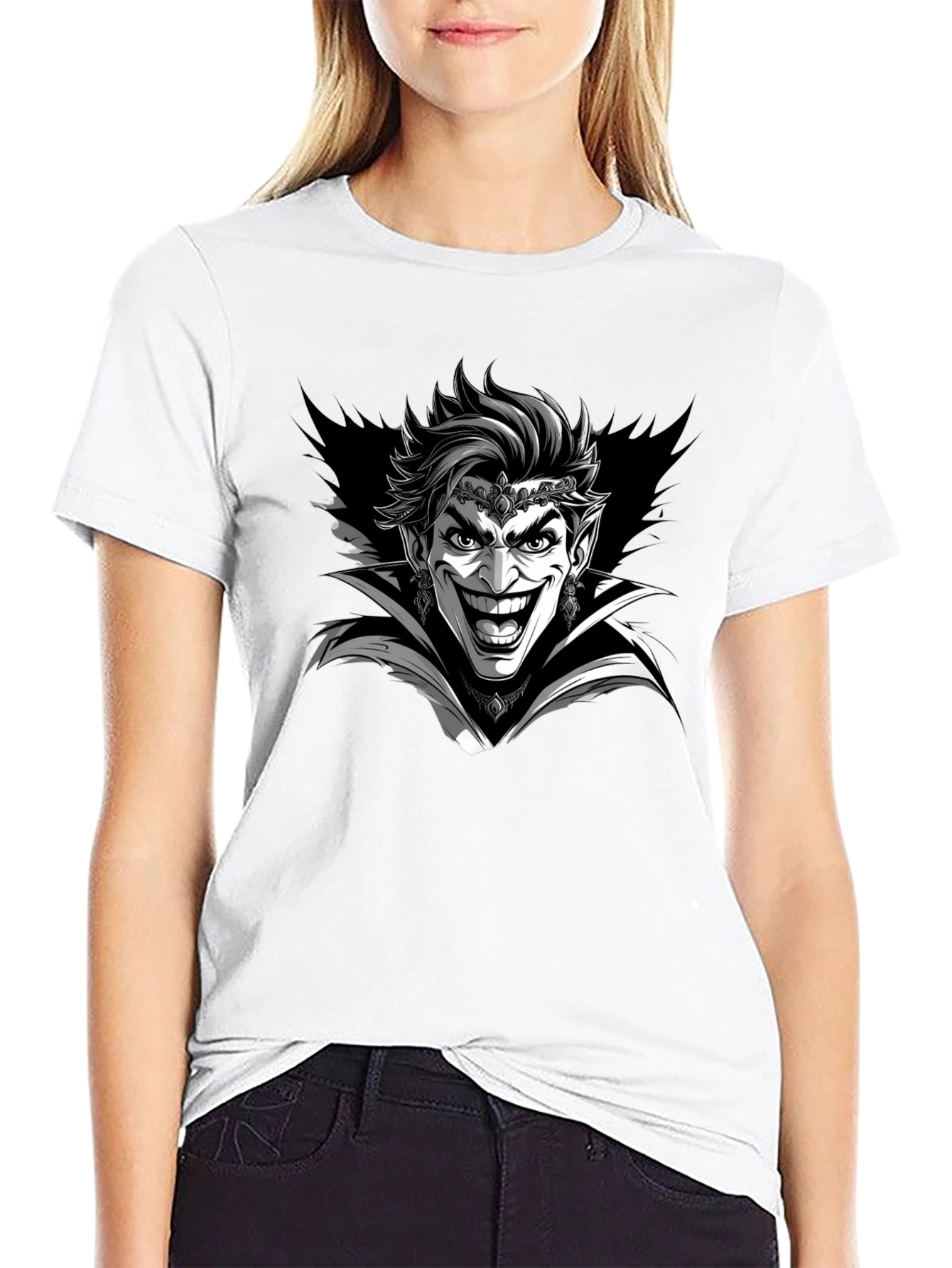 Joker Vampire Graphic Tee - Mens Black T-Shirt