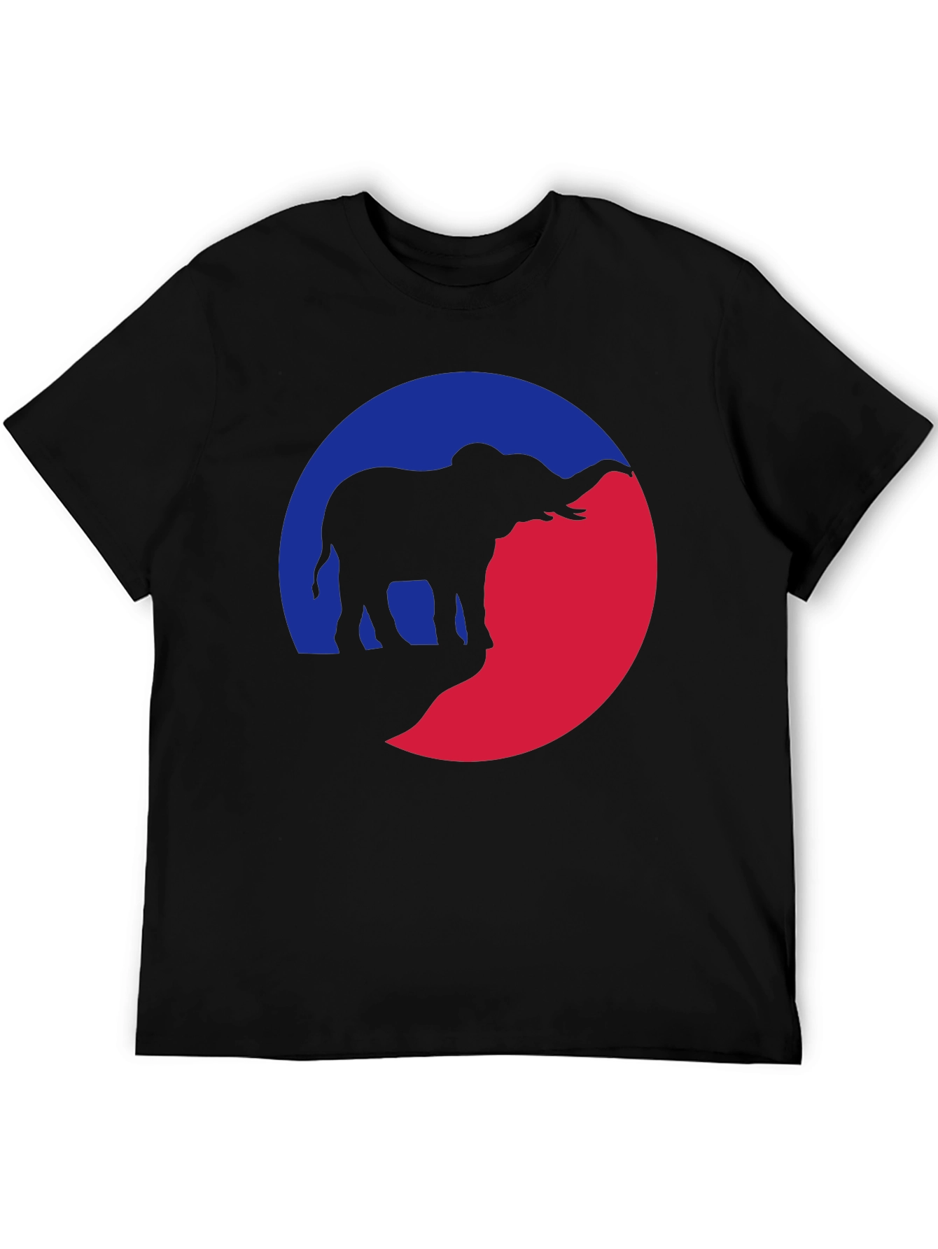 Elephant Silhouette Graphic Tee - Unique Design