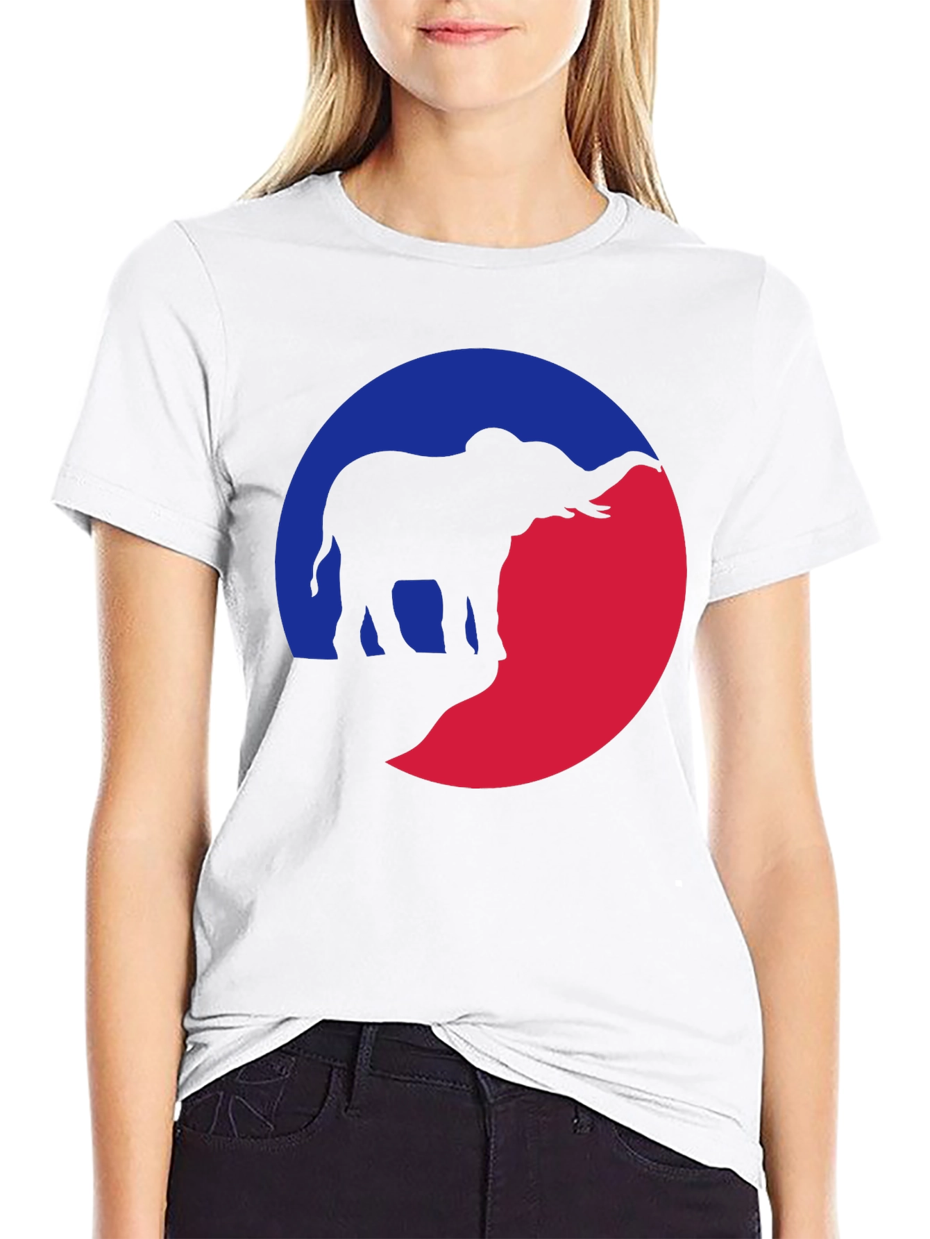 Elephant Silhouette Graphic Tee - Unique Design