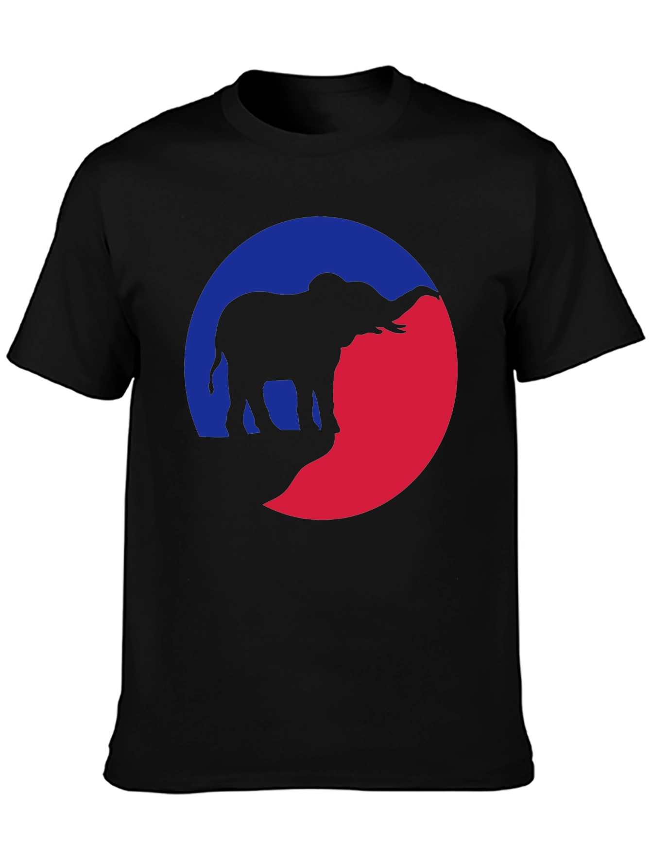 Elephant Silhouette Graphic Tee - Unique Design