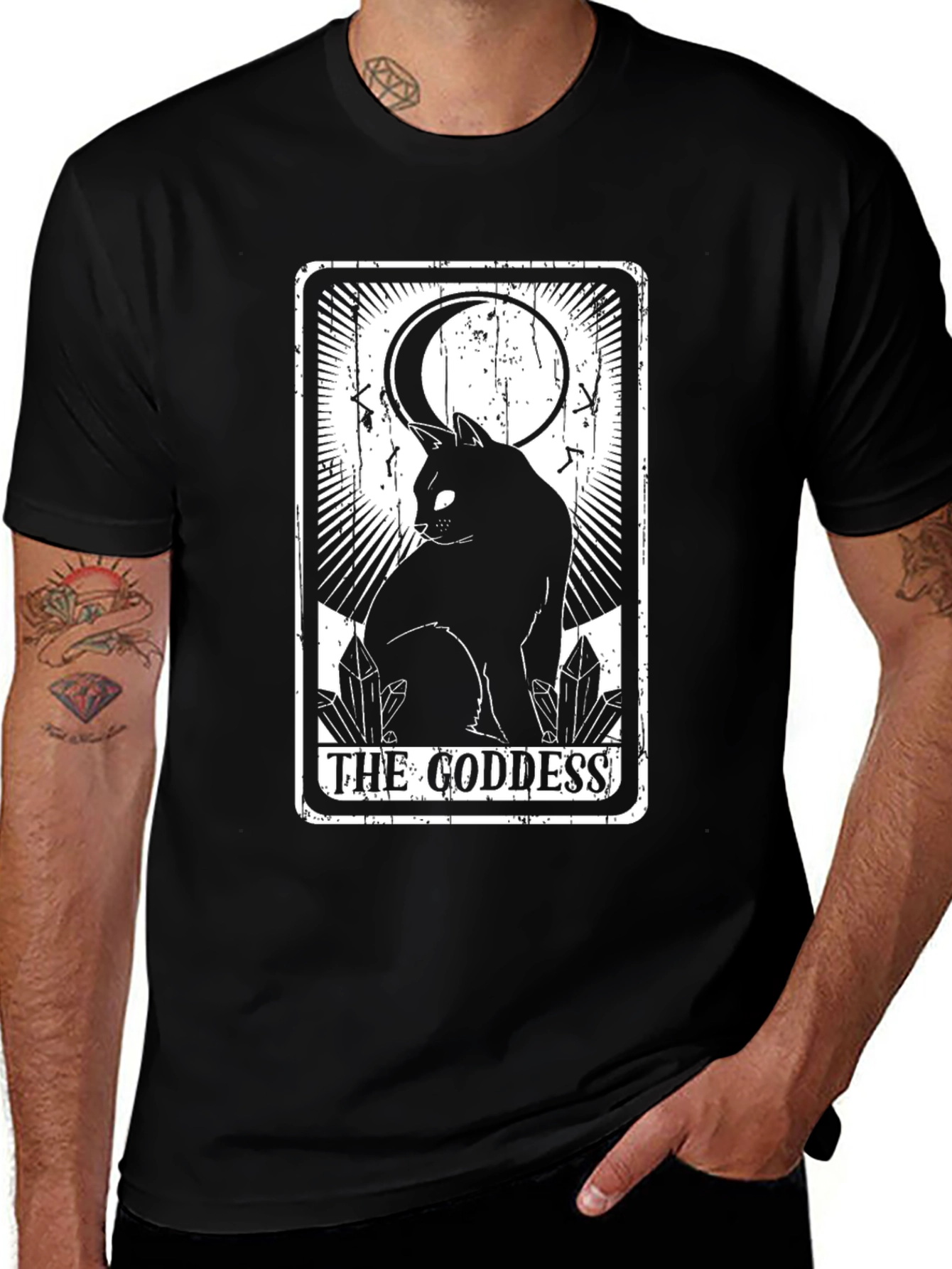 The Goddess Cat Tarot Card T-Shirt