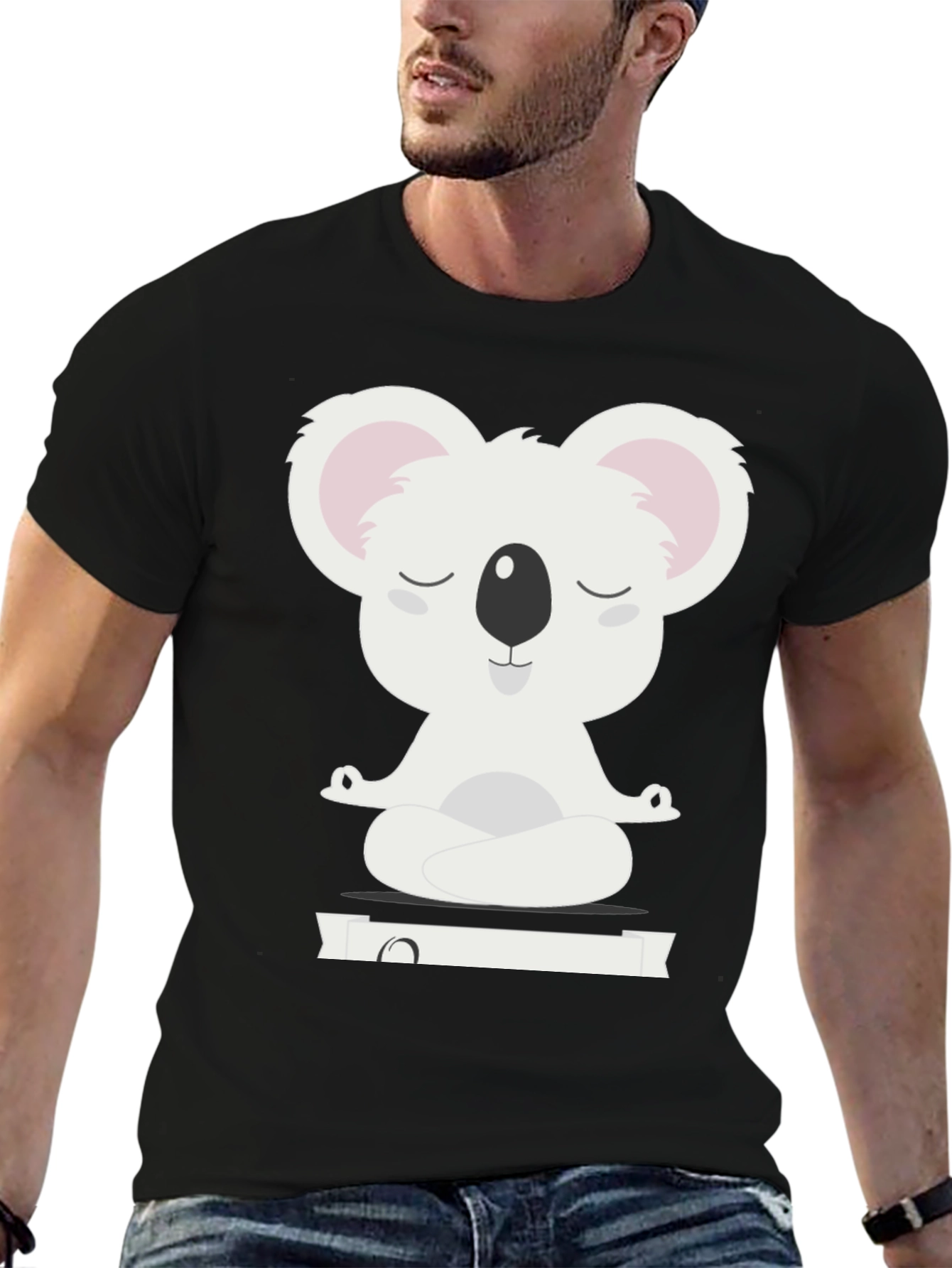 Zen Koala Meditation T-Shirt - Relaxed Fit