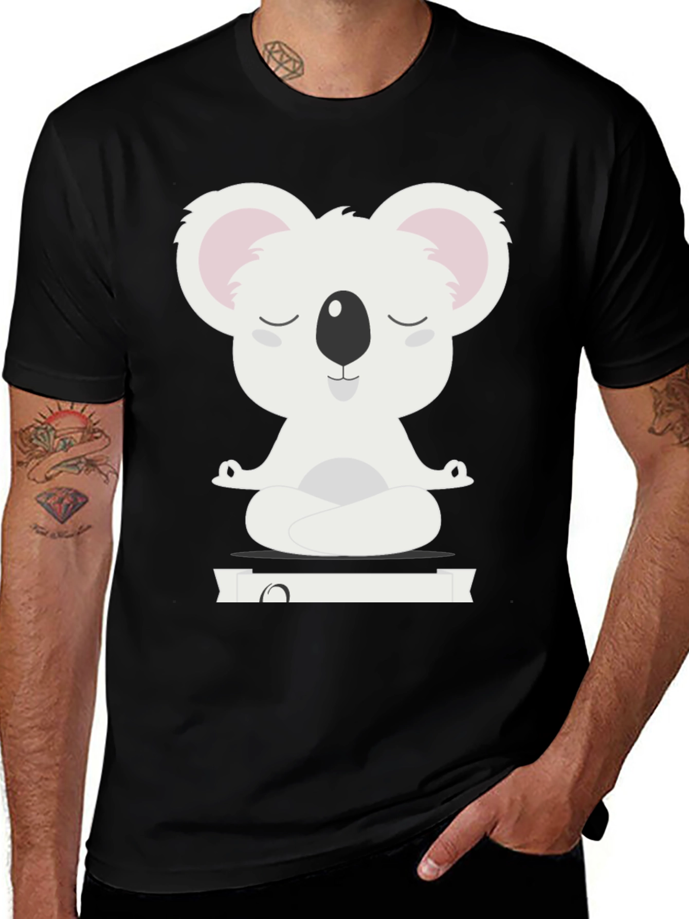 Zen Koala Meditation T-Shirt - Relaxed Fit