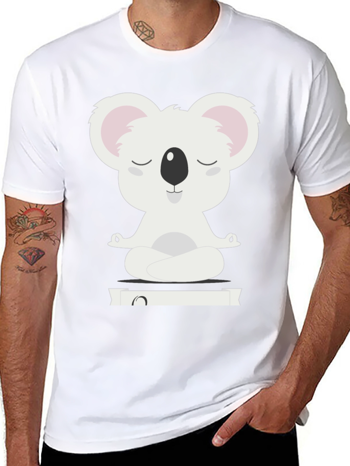 Zen Koala Meditation T-Shirt - Relaxed Fit