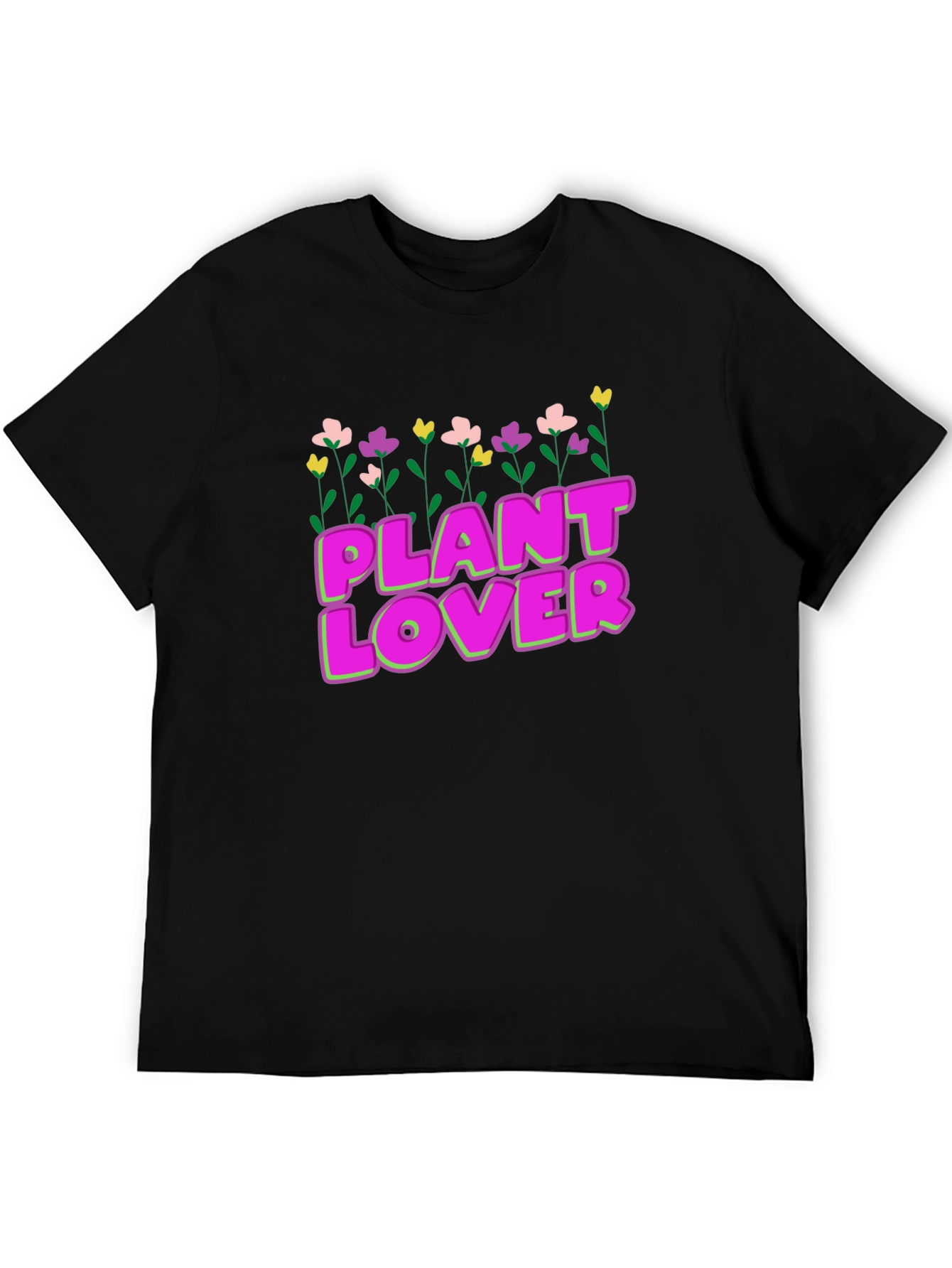 Plant Lover Graphic T-Shirt - Black Cotton Tee