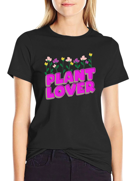 Plant Lover Graphic T-Shirt - Black Cotton Tee