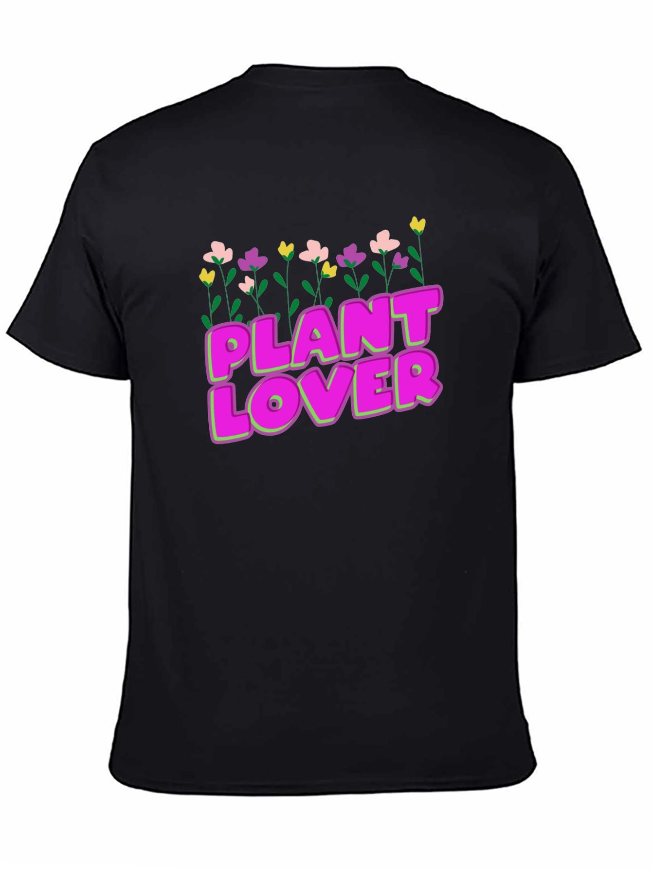 Plant Lover Graphic T-Shirt - Black Cotton Tee