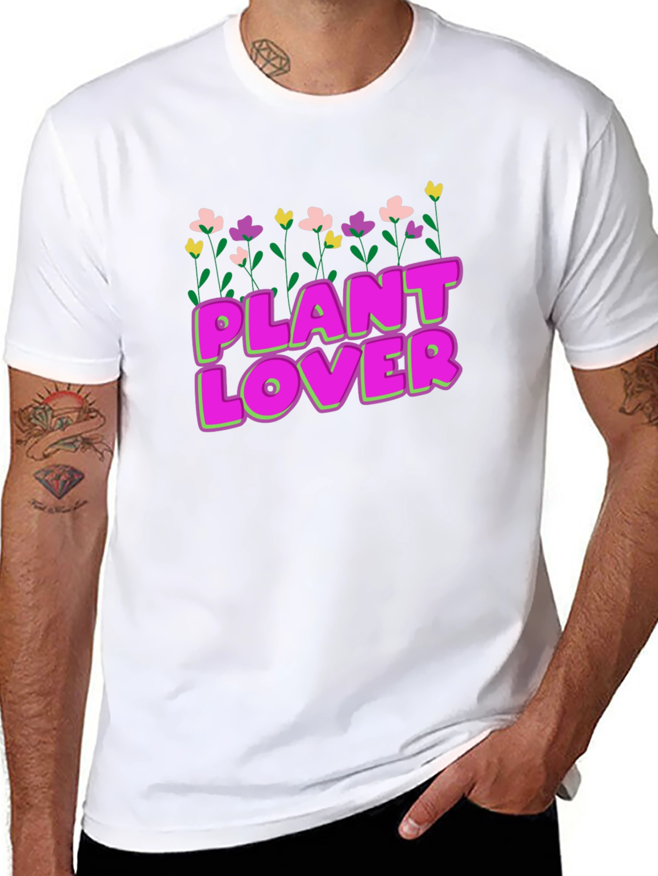 Plant Lover Graphic T-Shirt - Black Cotton Tee