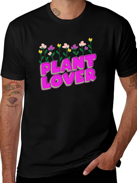 Plant Lover Graphic T-Shirt - Black Cotton Tee
