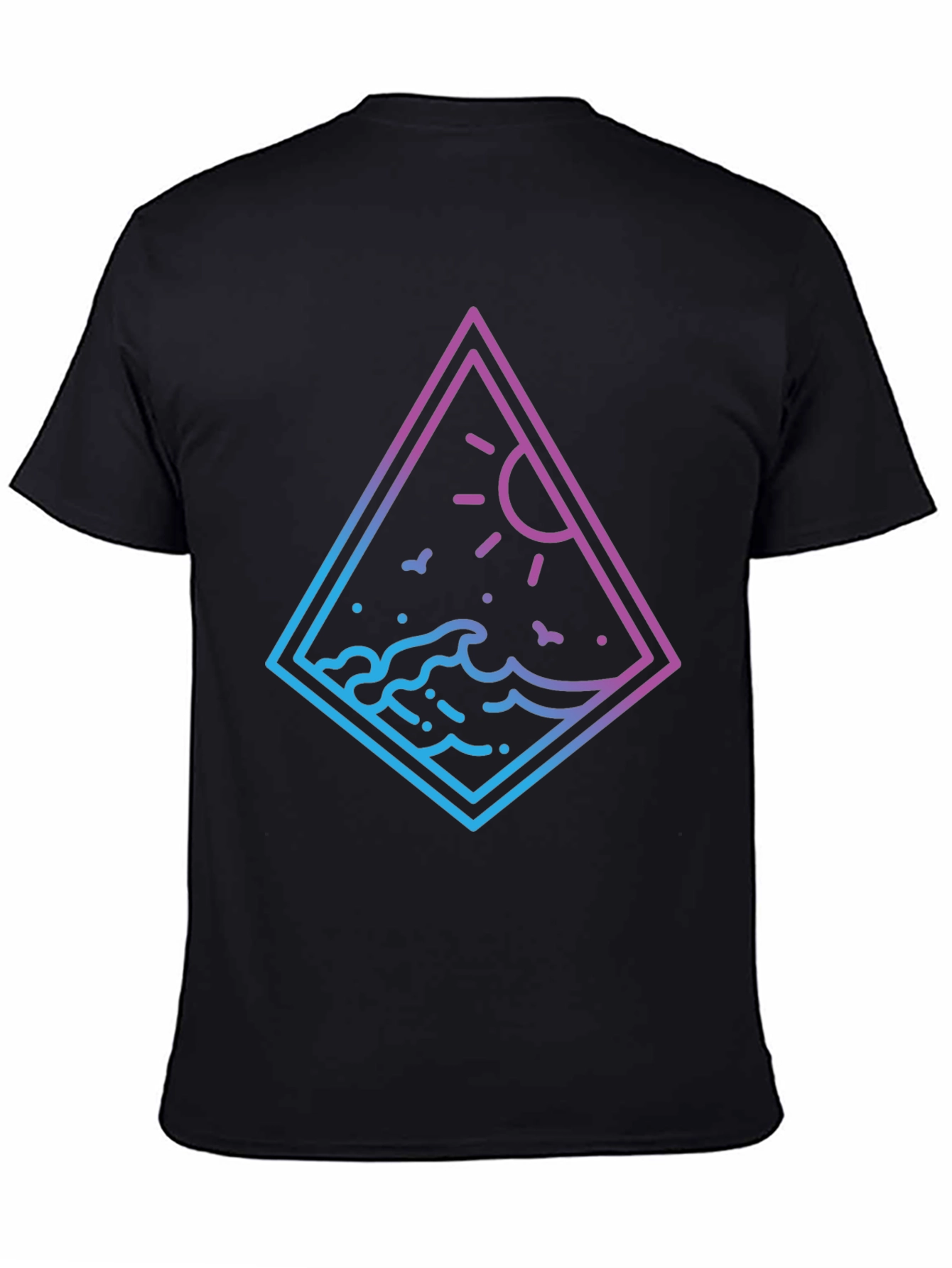 Ocean Wave Graphic Tee - Gradient Design