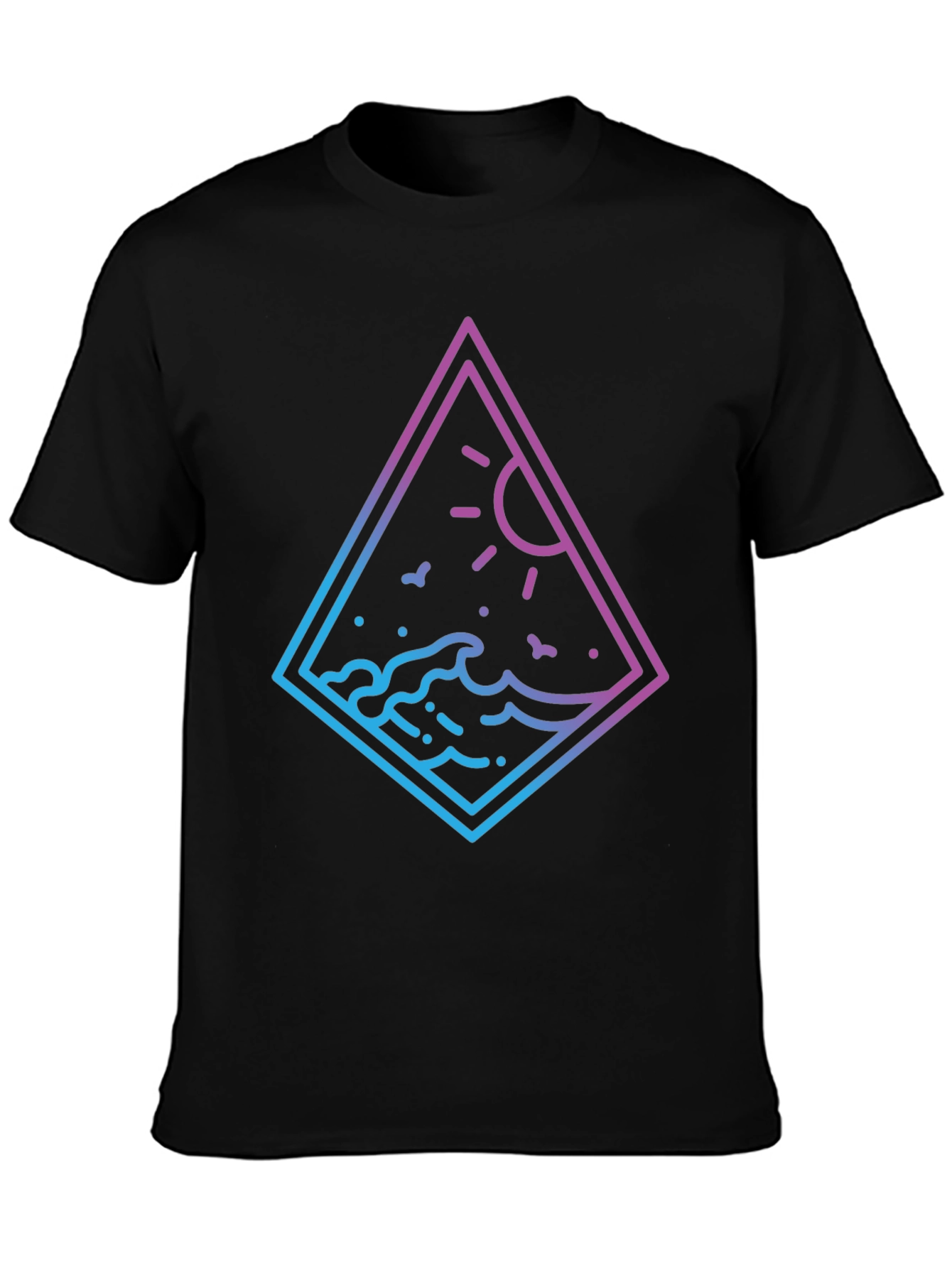 Ocean Wave Graphic Tee - Gradient Design