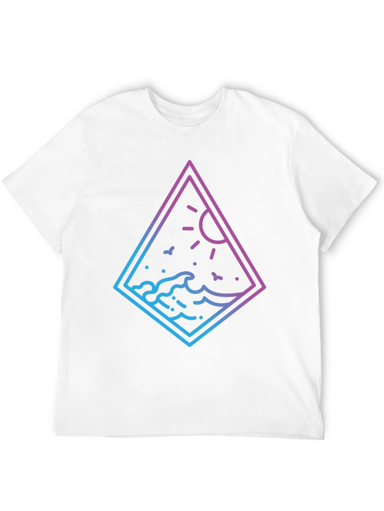 Ocean Wave Graphic Tee - Gradient Design