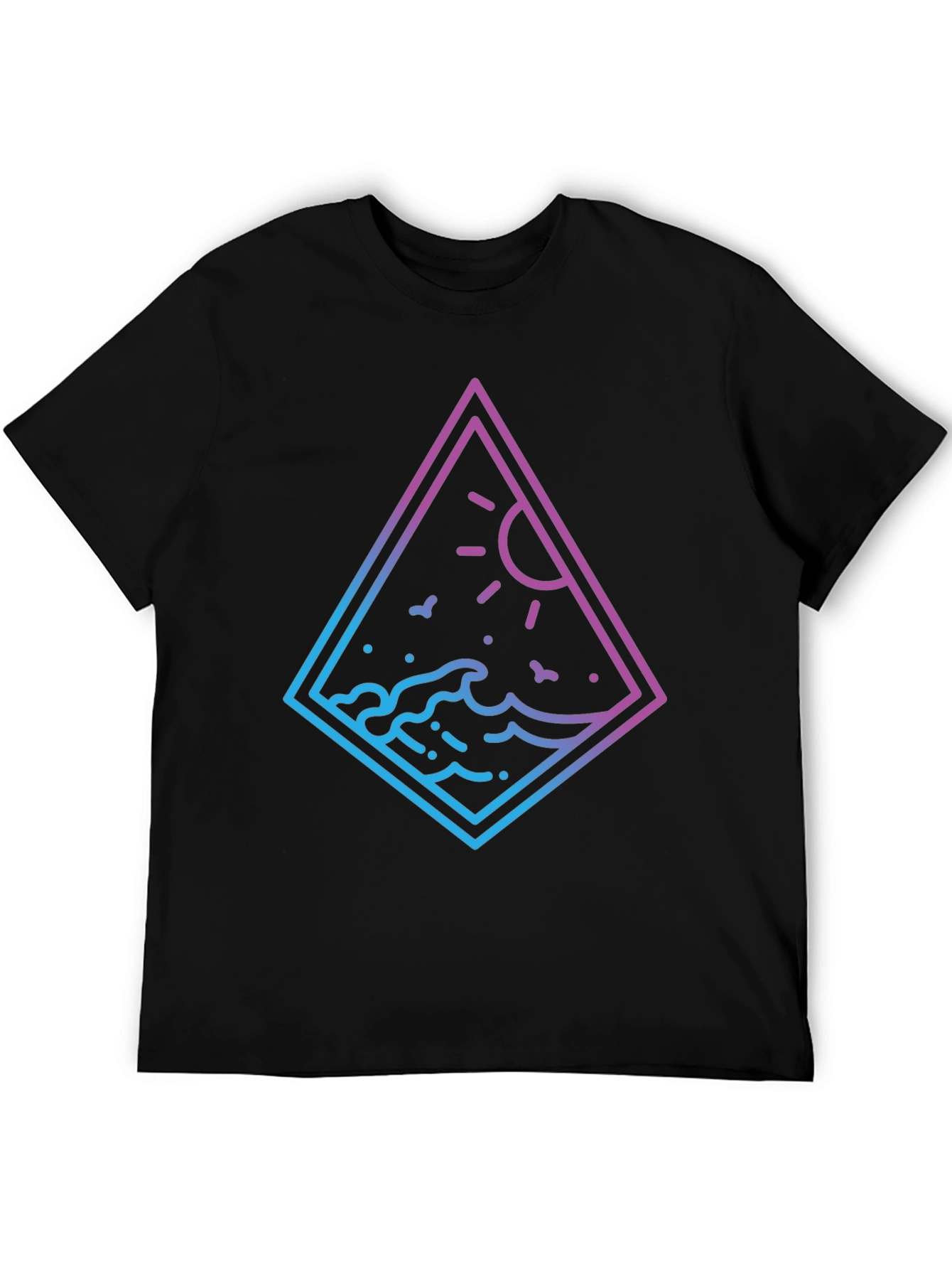 Ocean Wave Graphic Tee - Gradient Design