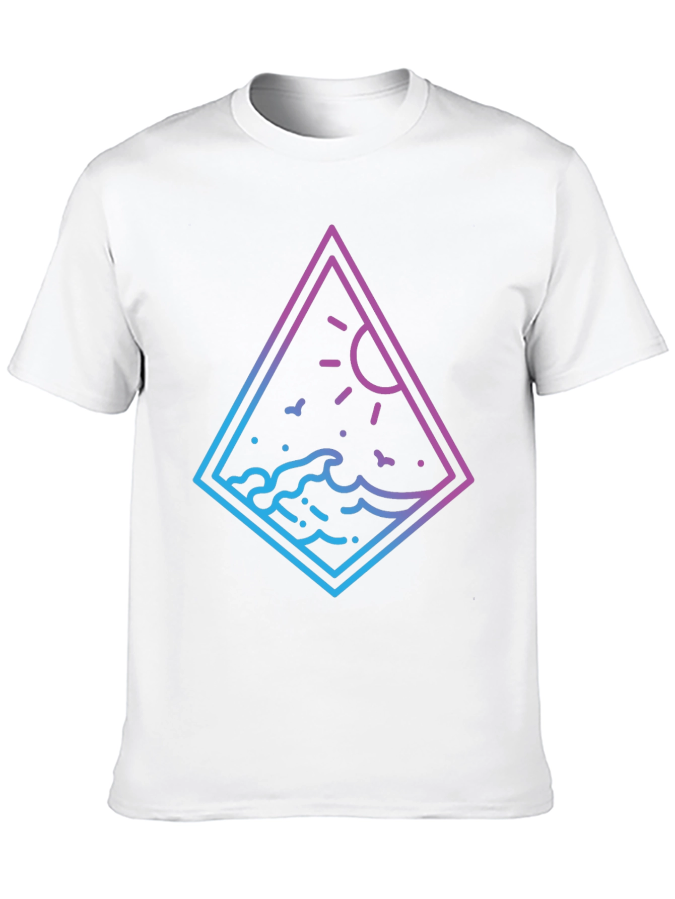 Ocean Wave Graphic Tee - Gradient Design