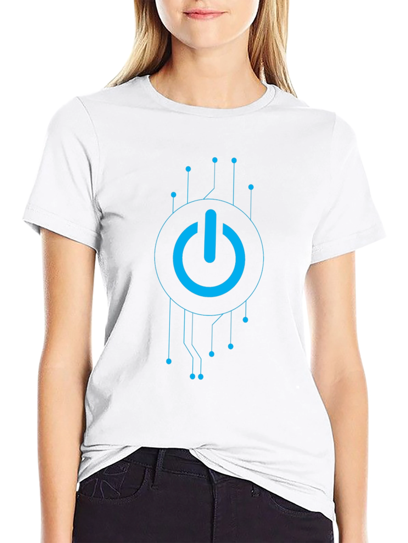 Tech Power On Black T-Shirt