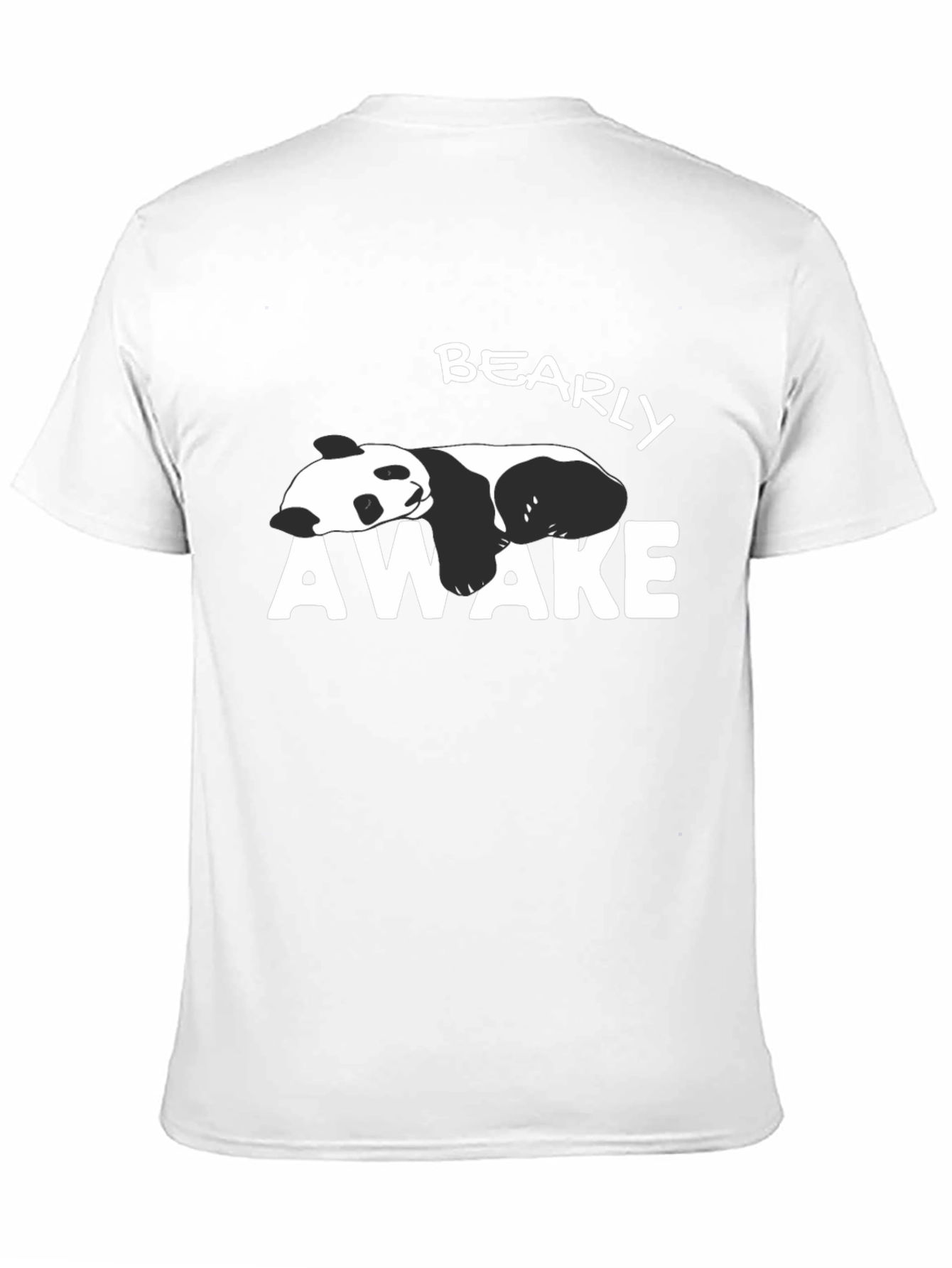 Bearly Awake Panda Graphic T-Shirt - Black