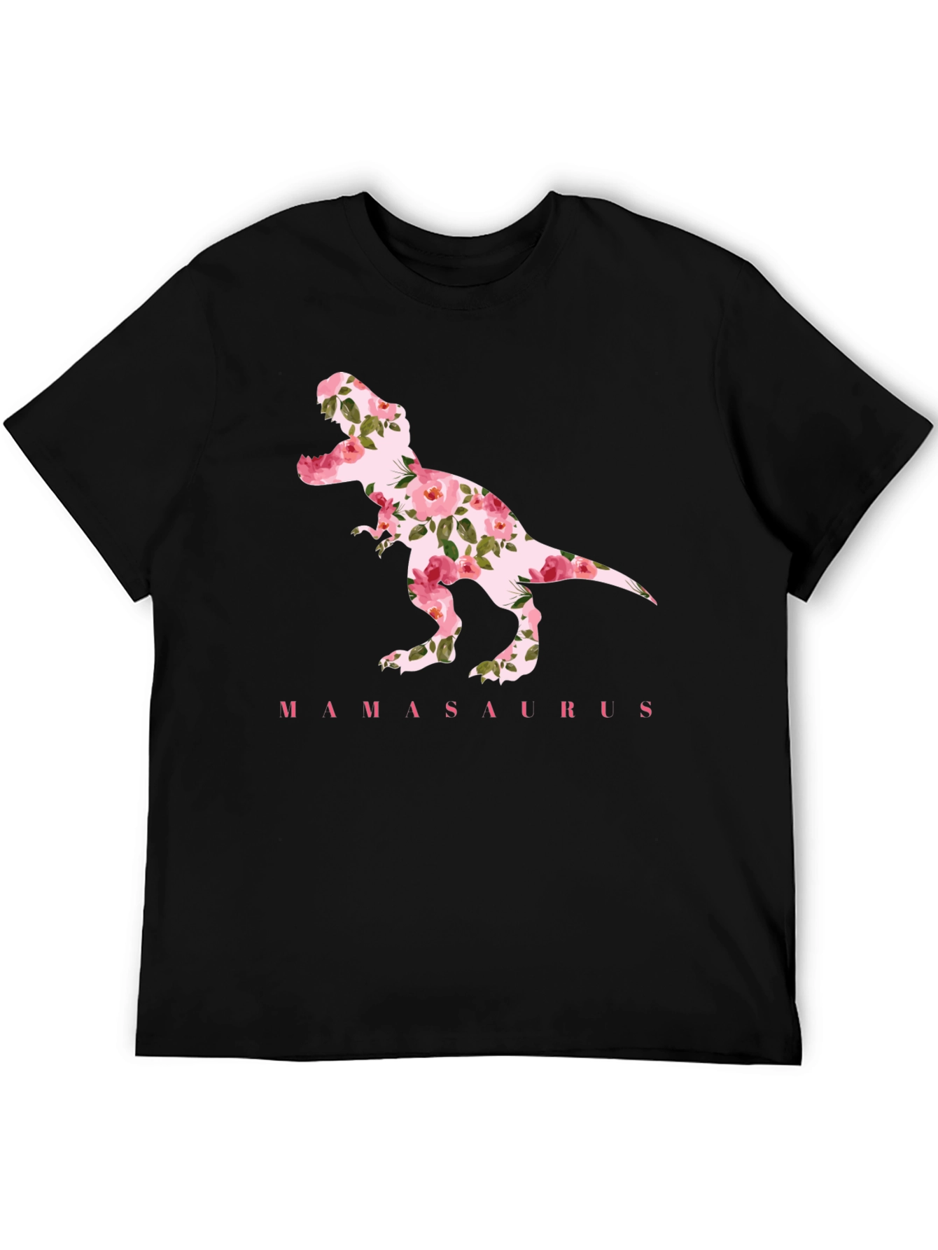 MamaSaurus Floral Dinosaur T-Shirt