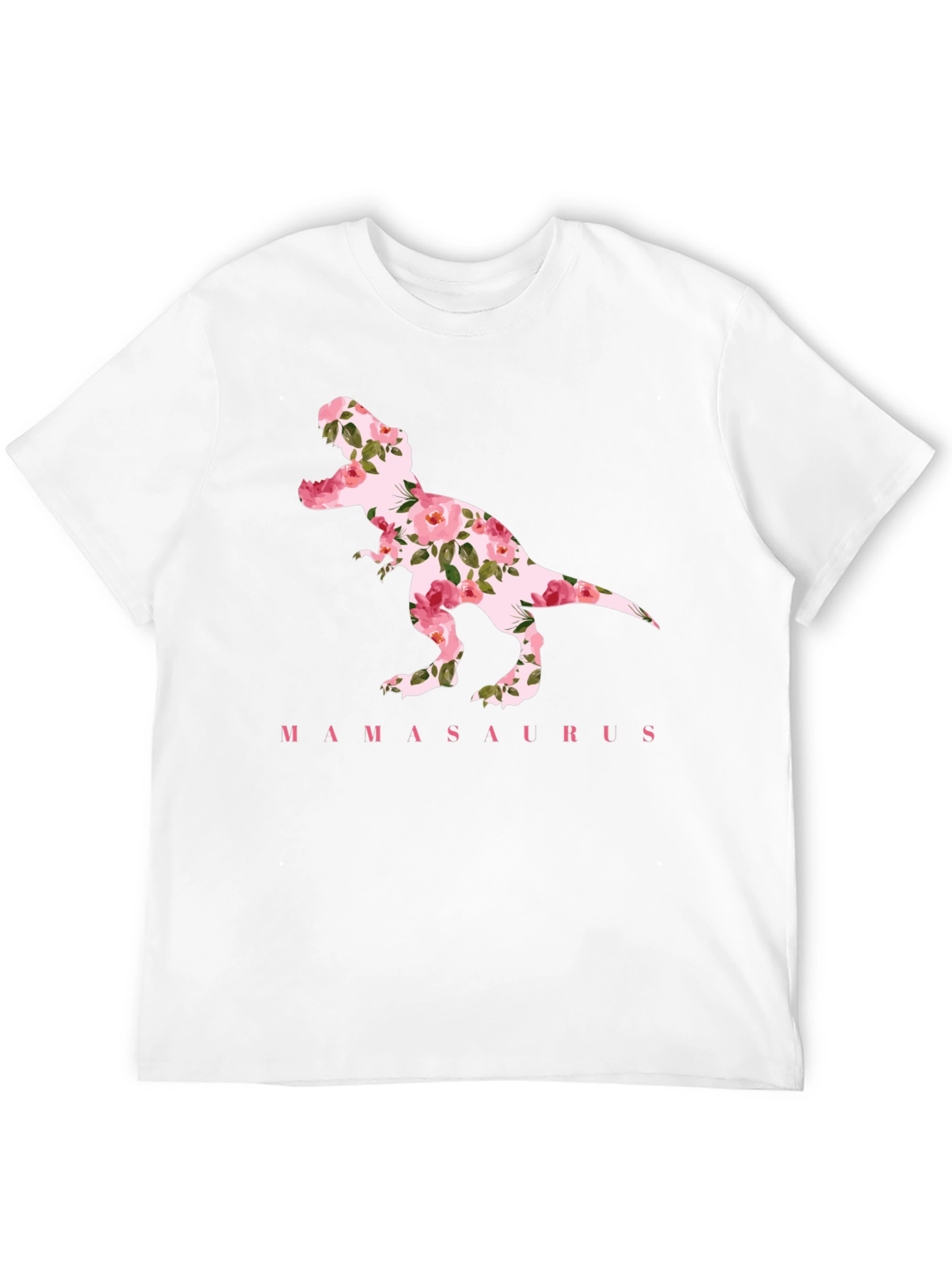 MamaSaurus Floral Dinosaur T-Shirt