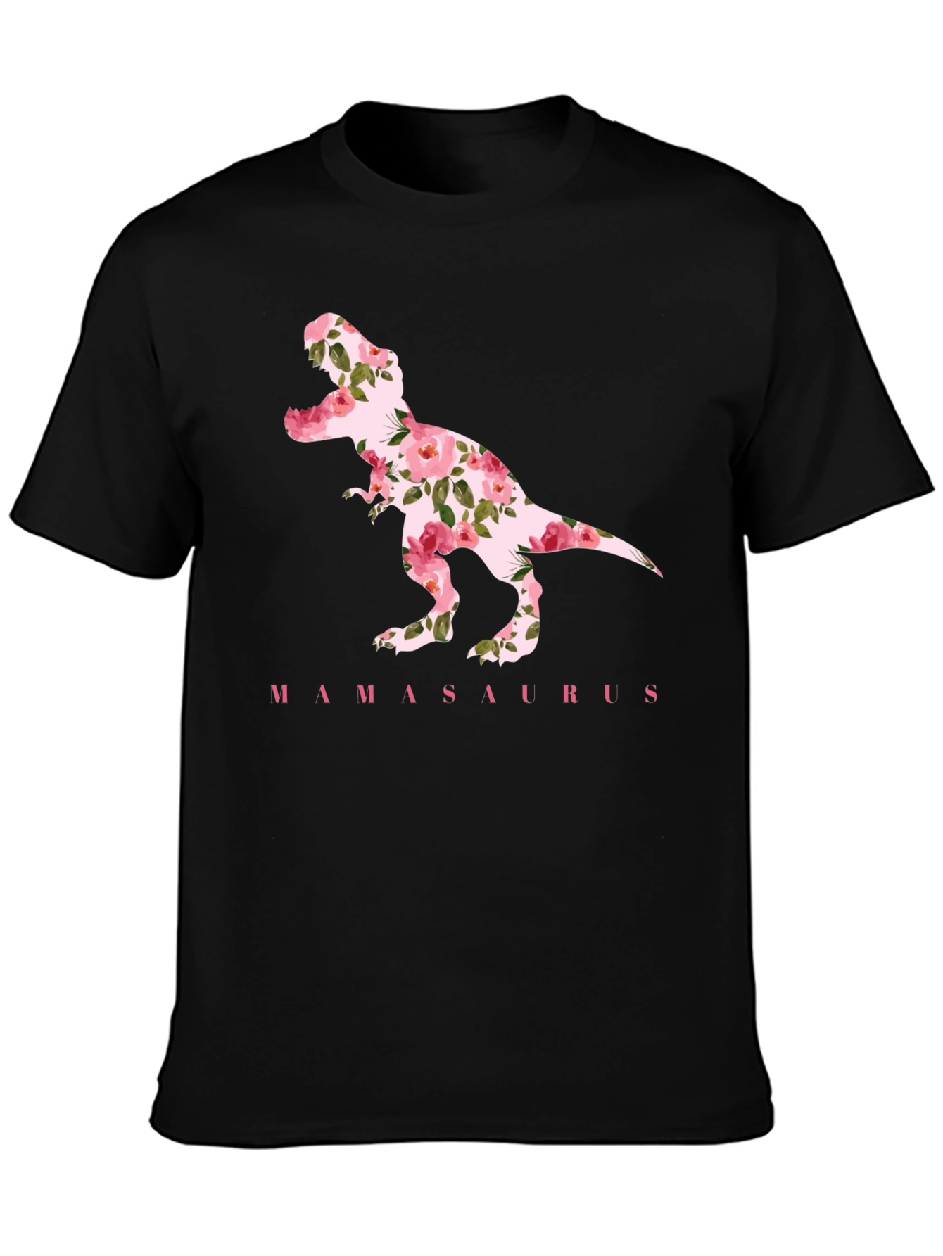 MamaSaurus Floral Dinosaur T-Shirt