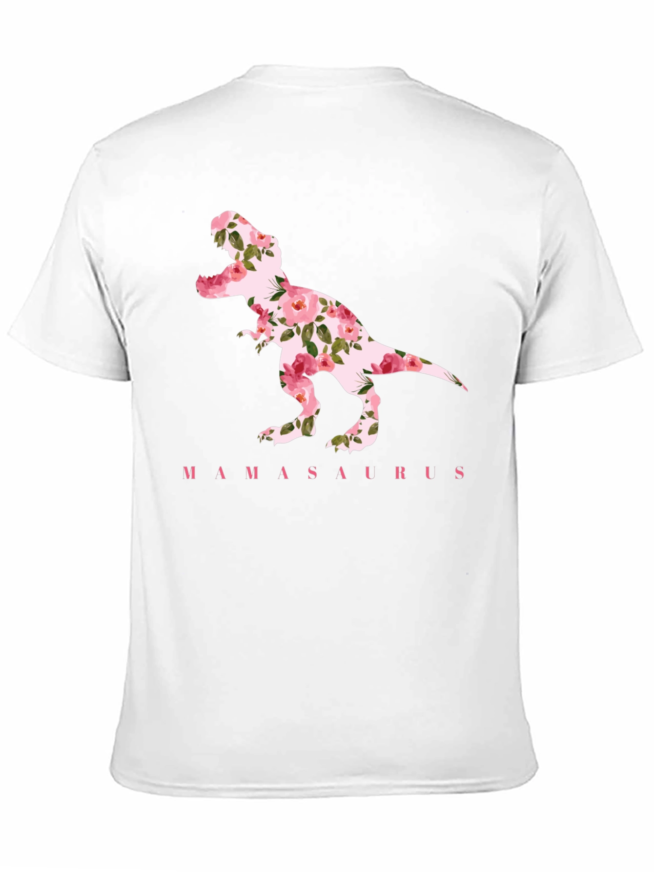MamaSaurus Floral Dinosaur T-Shirt