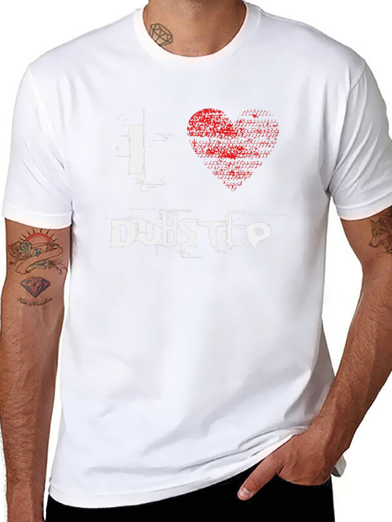 I Love Dubstep Black Graphic T-Shirt
