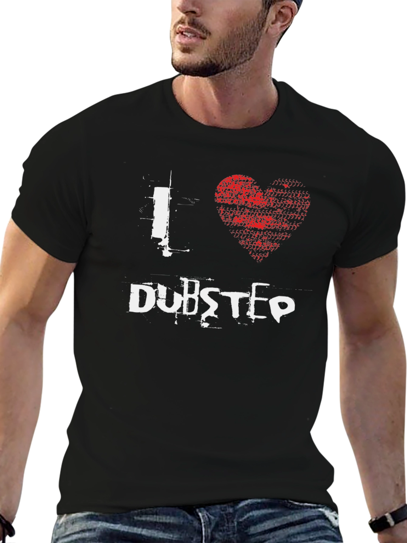 I Love Dubstep Black Graphic T-Shirt