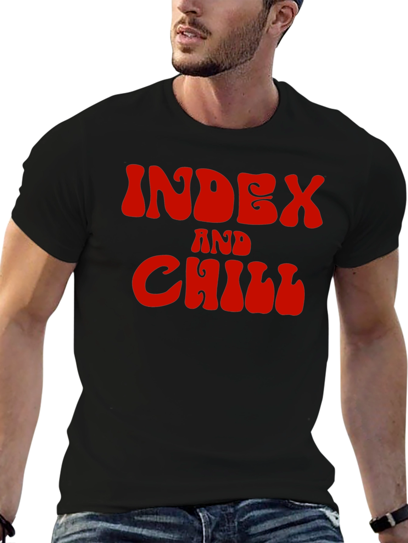 Index and Chill Graphic Tee - Black T-Shirt
