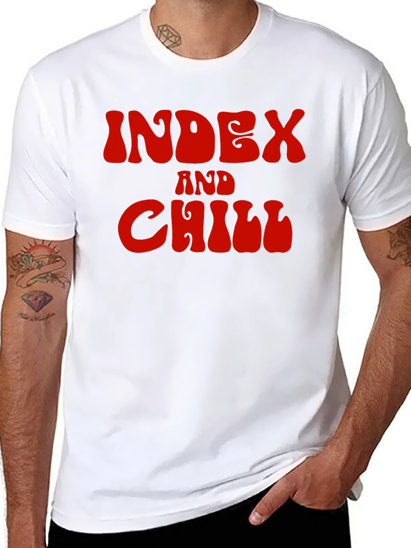 Index and Chill Graphic Tee - Black T-Shirt